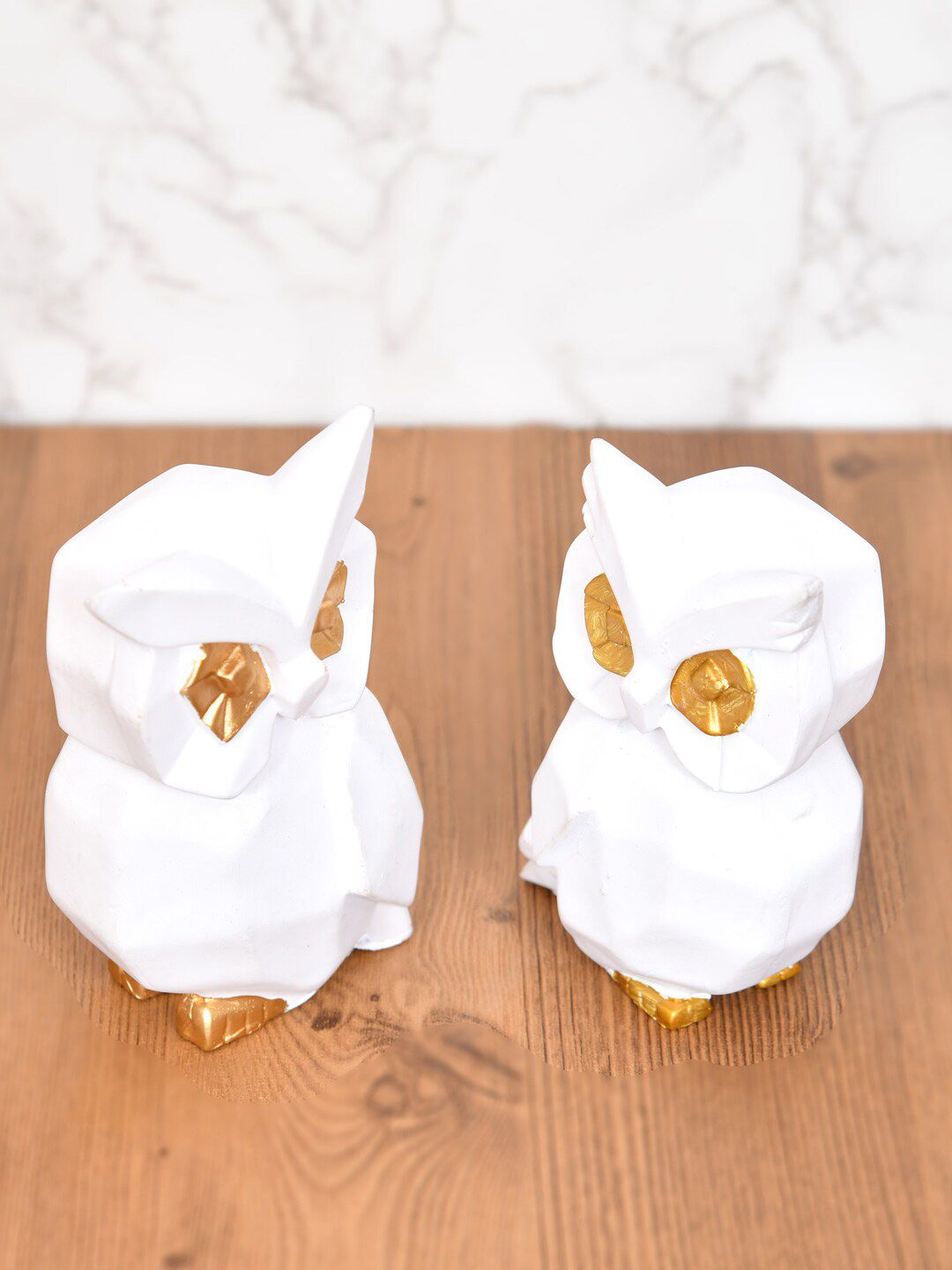 Clasiko Set Of 2 White Owl Pair Showpieces Price in India