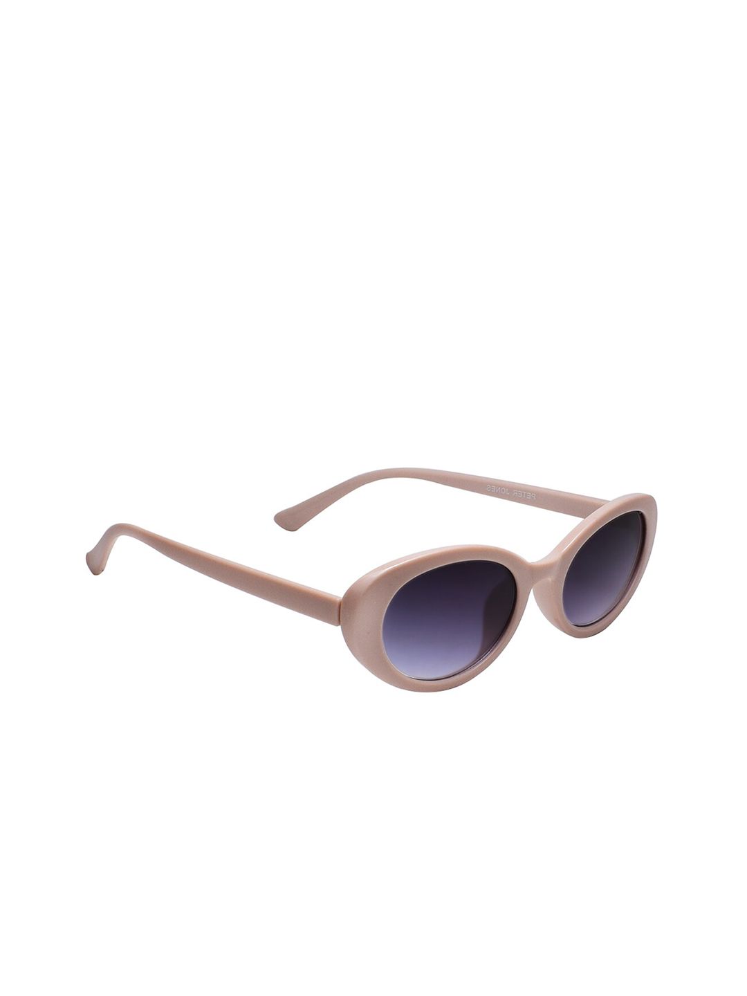 Peter Jones Eyewear Women Blue Lens & Brown Cateye Sunglasses With UV Protected Lens Price in India