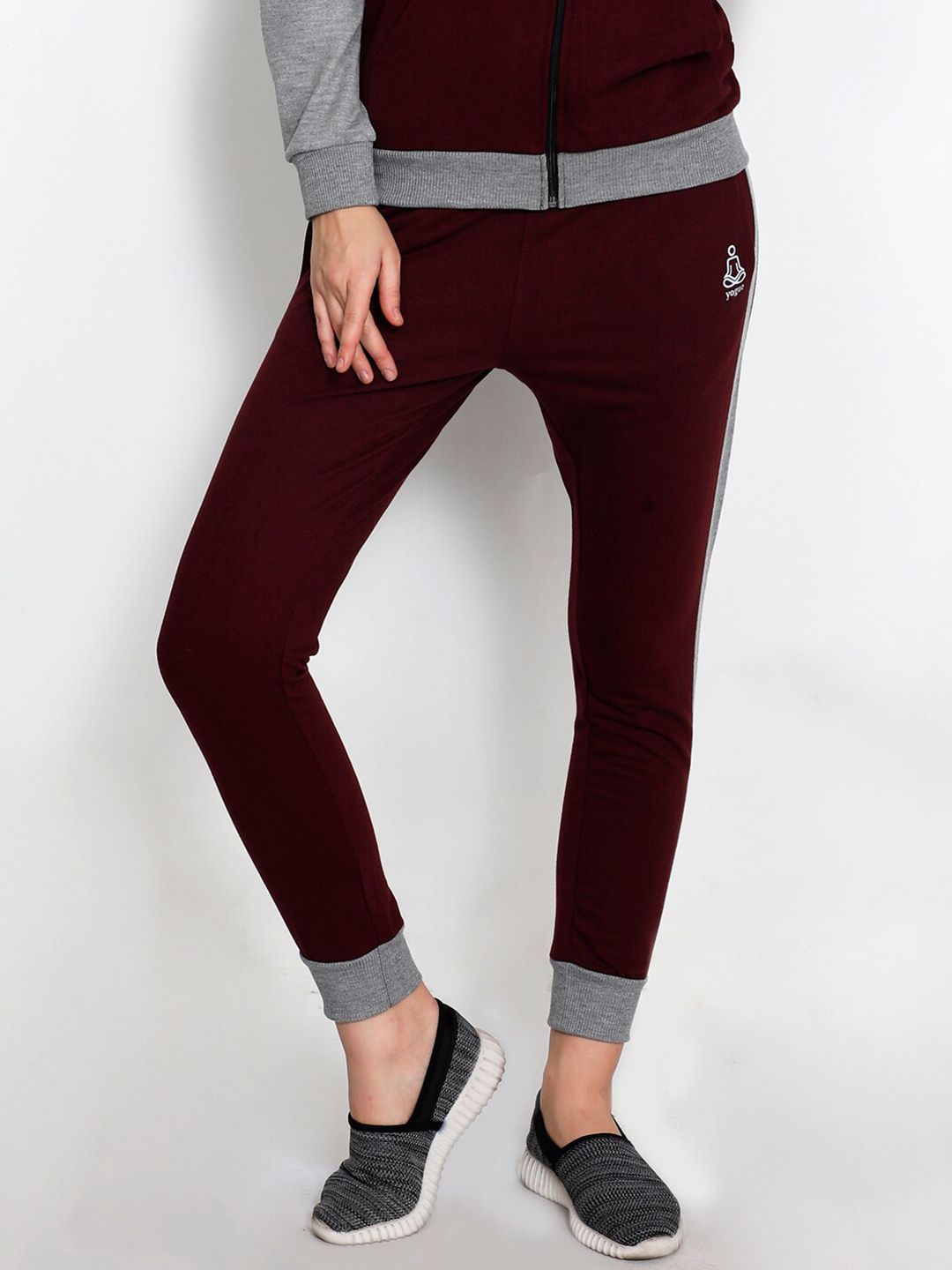 Yogue Activewear Women Burgundy Solid Track Pants Price in India