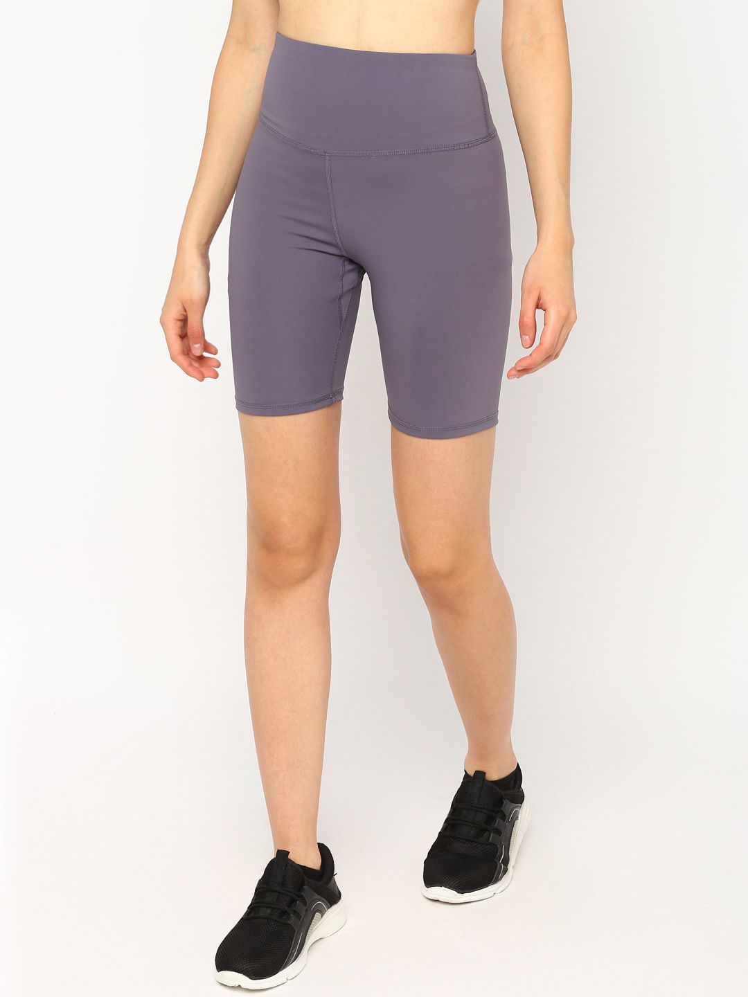 JerfSports Women Purple Skinny Fit Sports Shorts Price in India