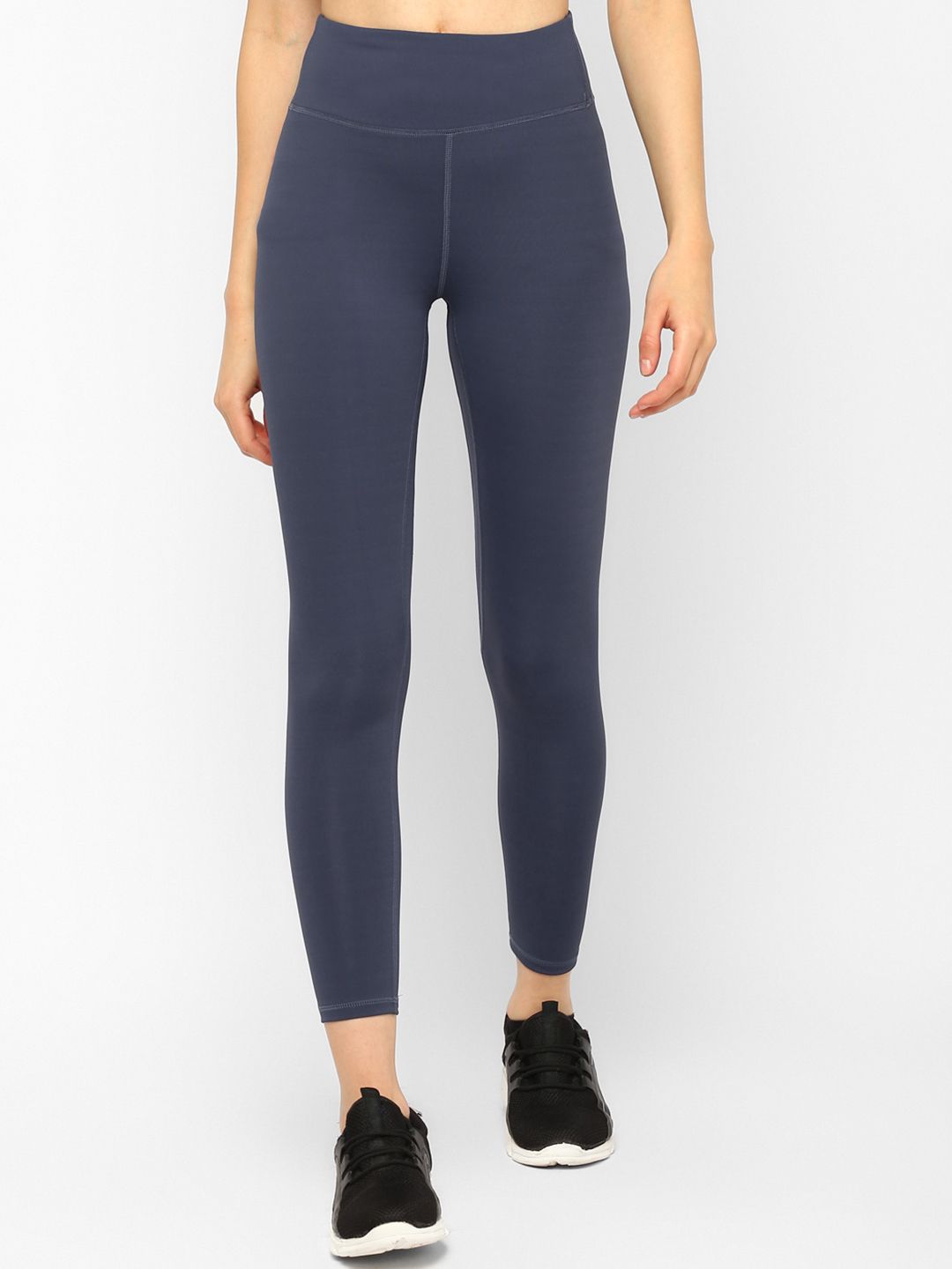 JerfSports Women Blue Solid Tights Price in India