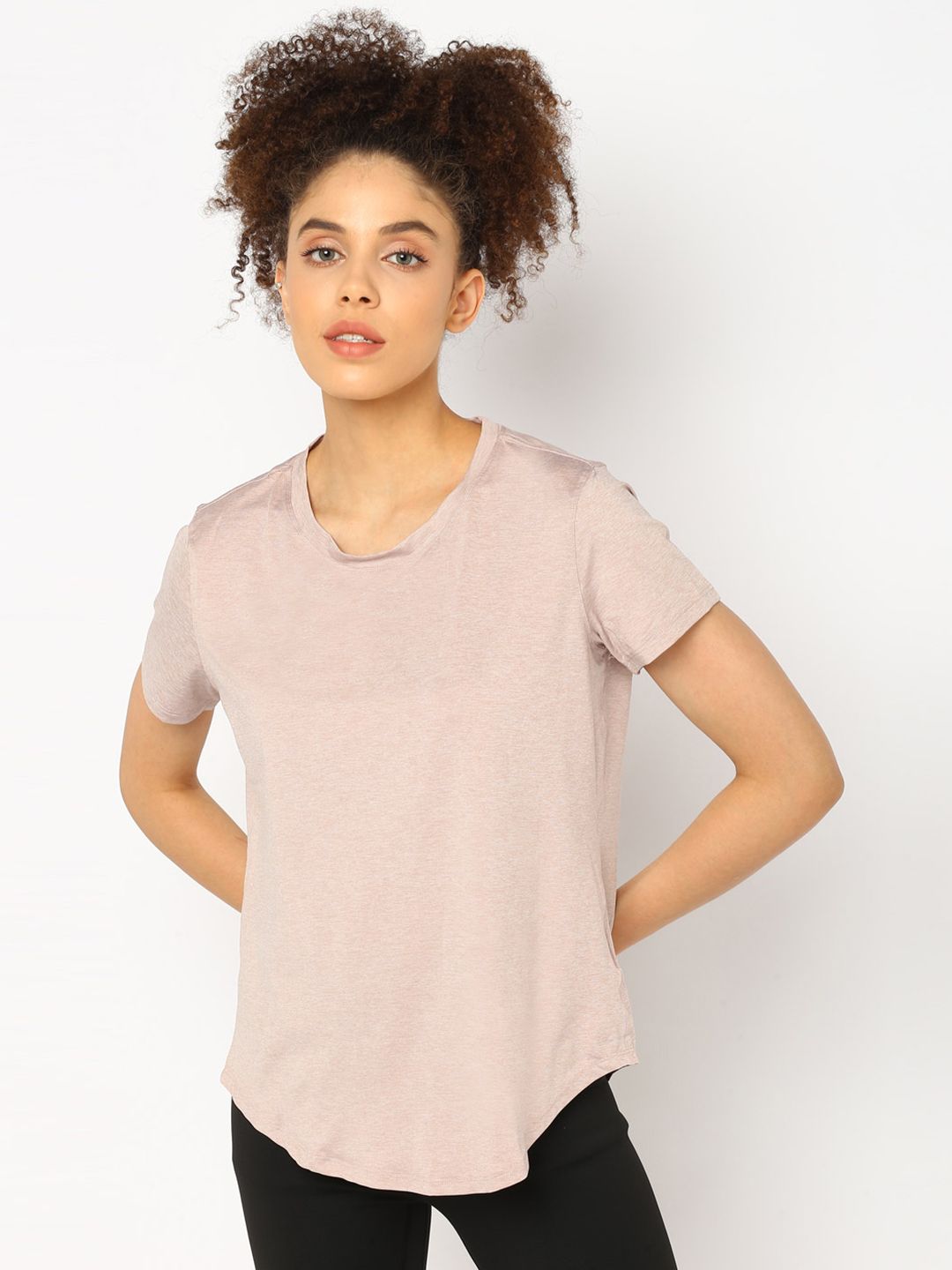 JerfSports Women Pink Sports Tshirt Price in India