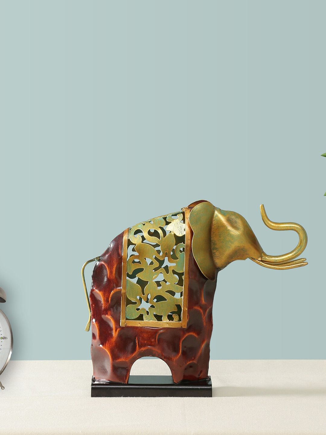 vedas Metallic-Toned Elephant Showpiece Price in India