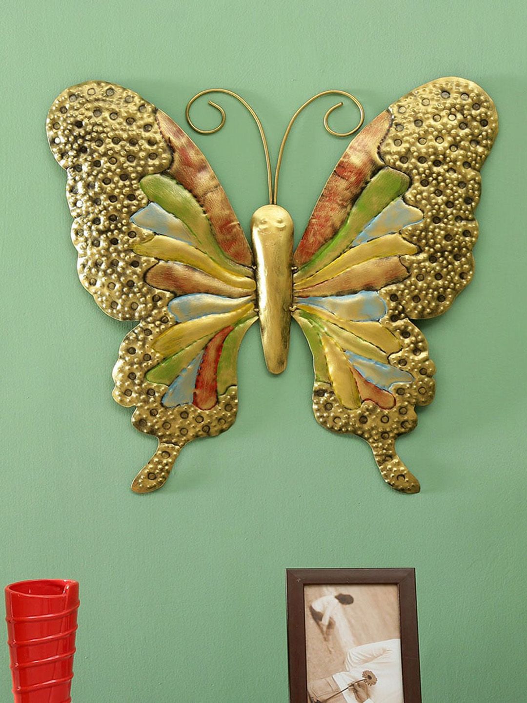 vedas Metallic-Toned W-Naila Butterfly Wall Decor Price in India