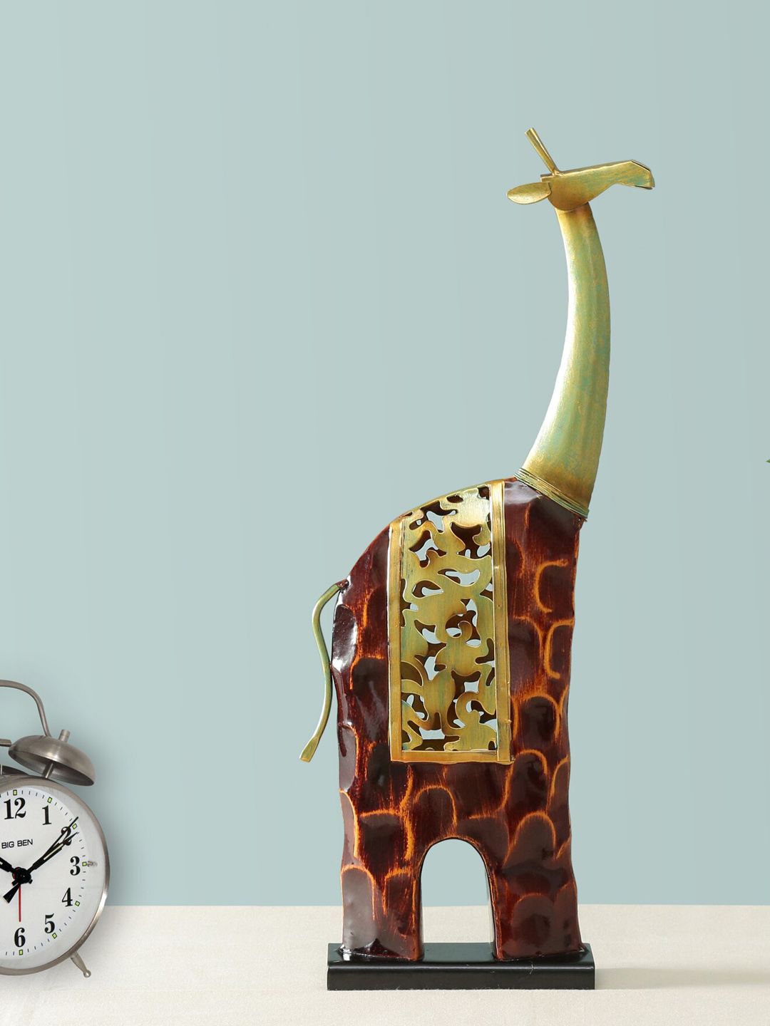 vedas Metallic-Toned F-Aqua Giraffee Table Decor Price in India