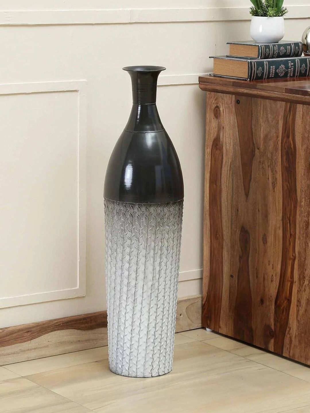 vedas Metallic-Toned V-Ancy Vase Price in India