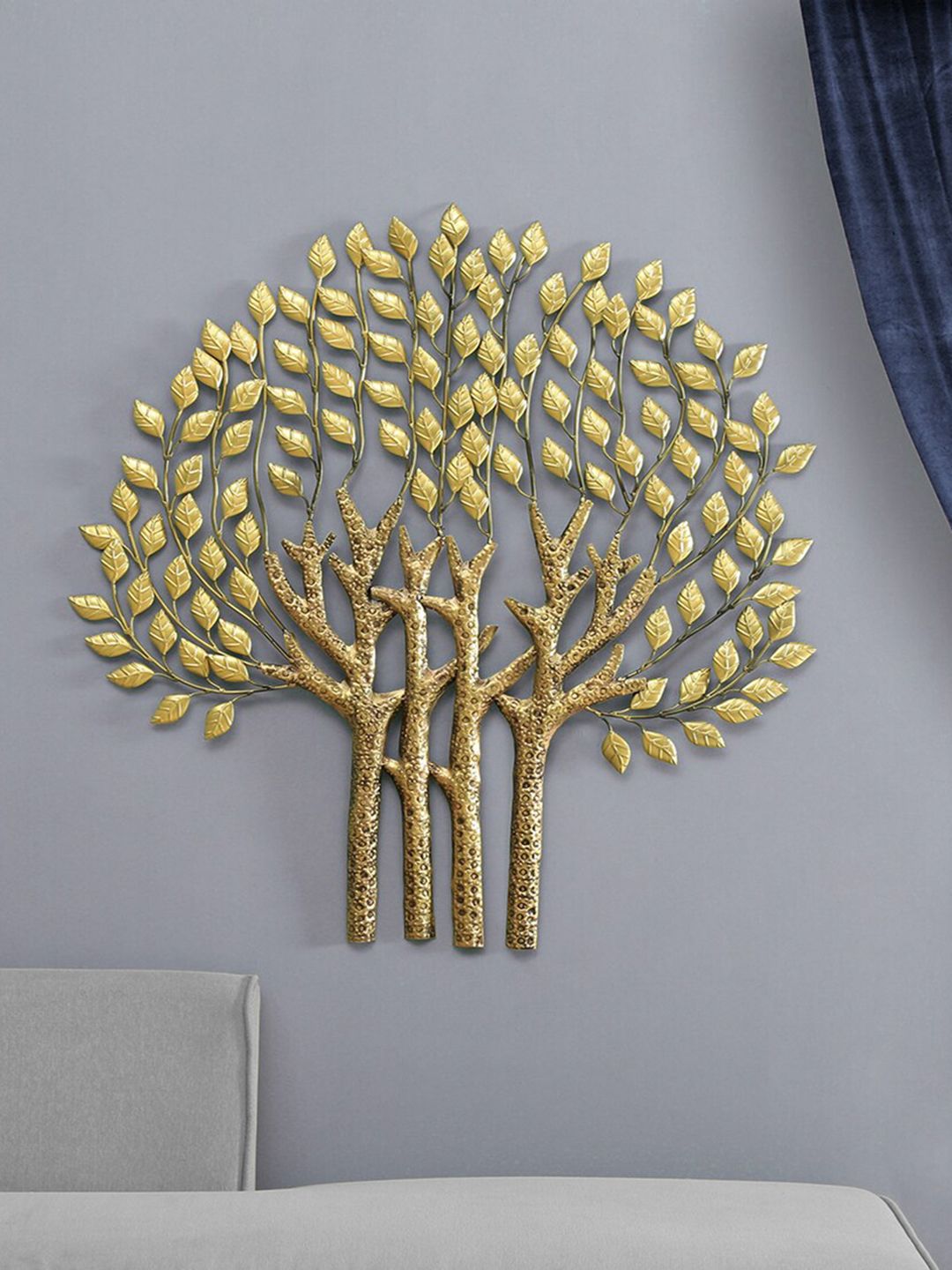 vedas Metallic-Toned W-Tapasi Tree Wall Dcor Price in India