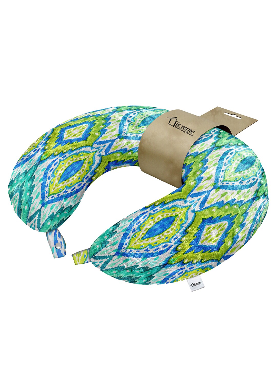 LA VERNE Assorted Geometric Printed Travel Neck Pillow Price in India
