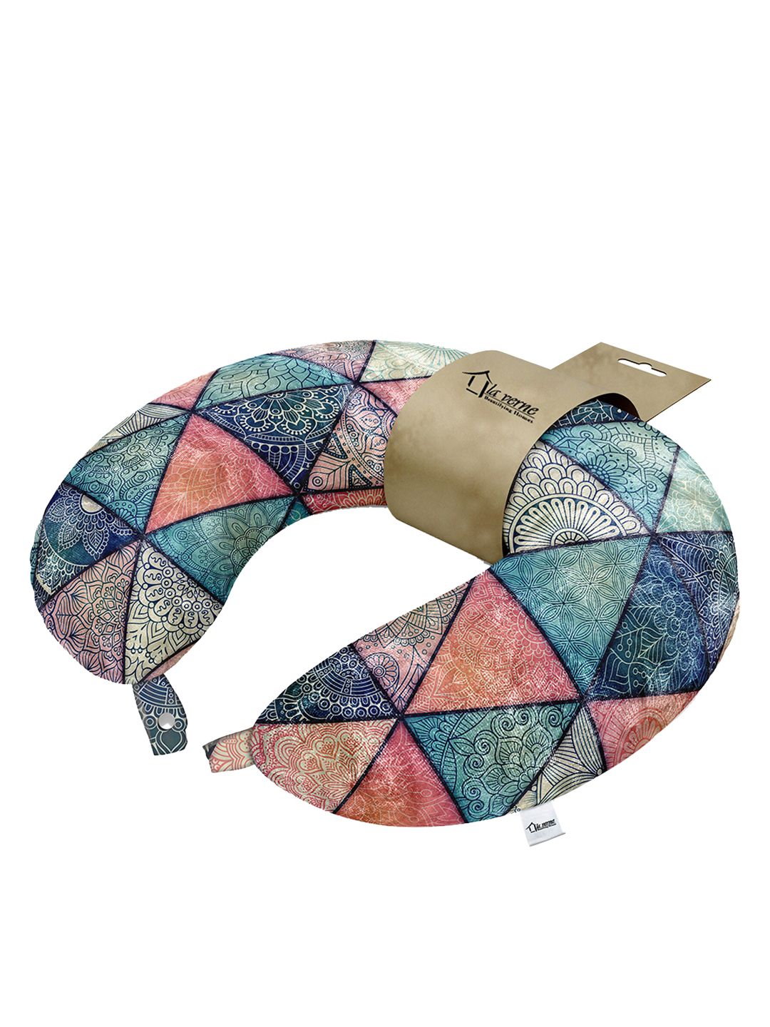 LA VERNE Multicoloured Printed Travel Neck Pillow Price in India