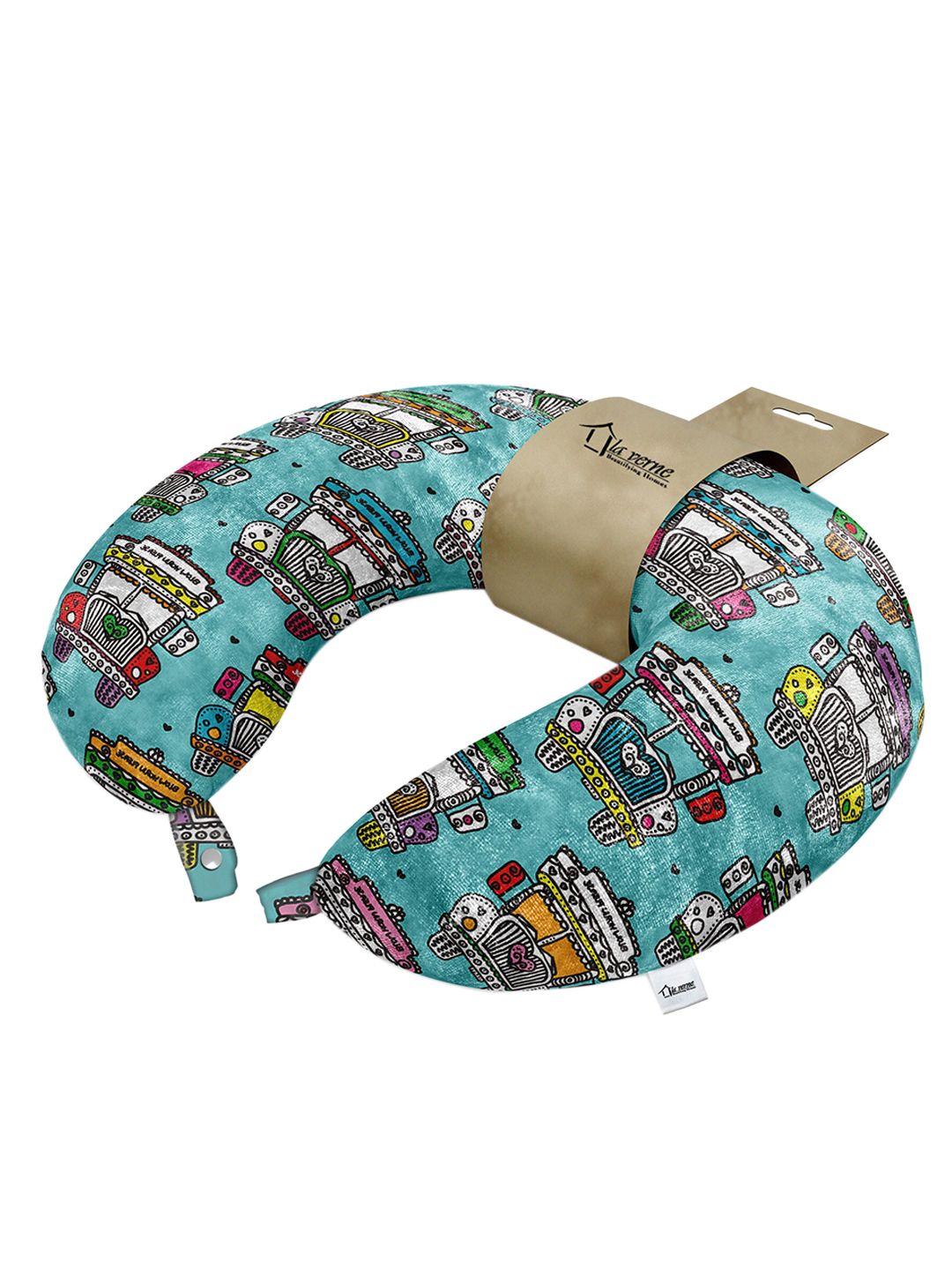 LA VERNE Multicoloured Printed Travel Neck Pillow Price in India