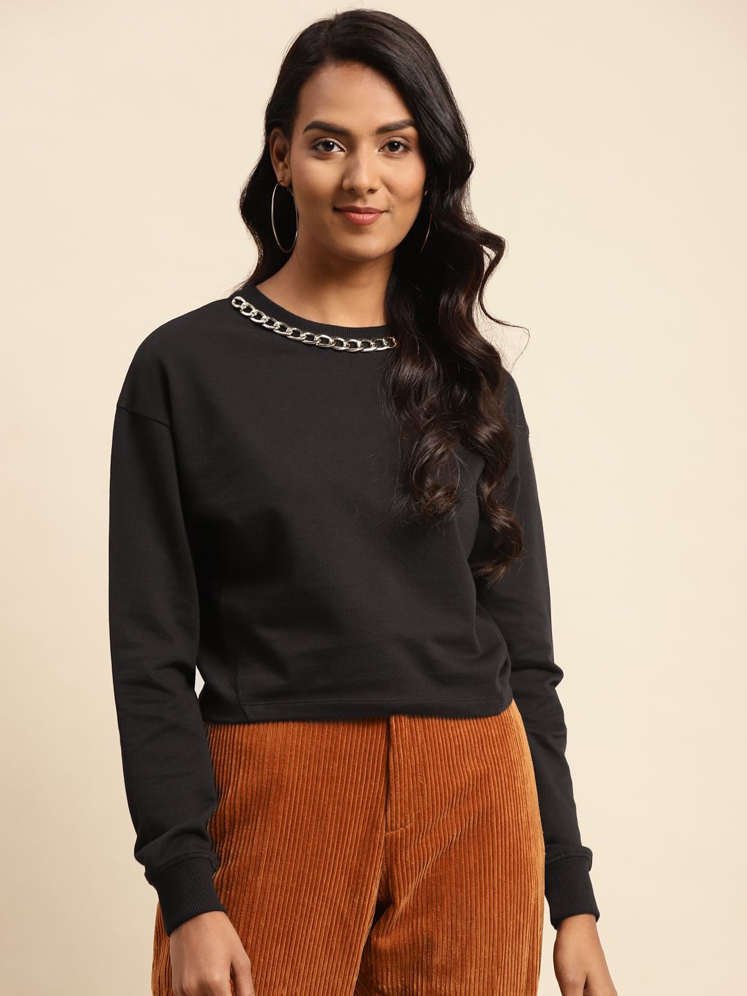 COVER STORY Women Black Pullover Price in India