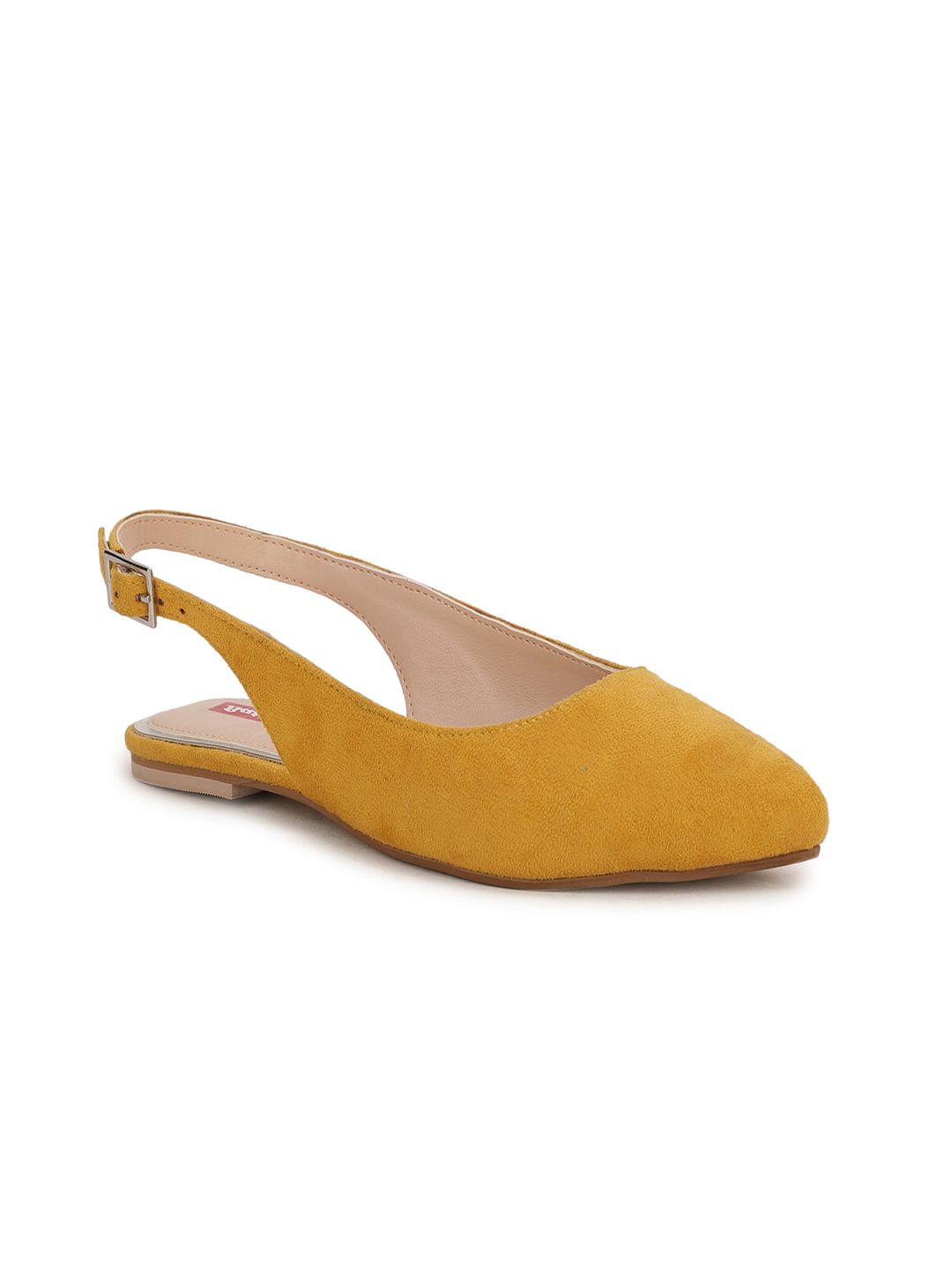 Bata Women Yellow Solid Mules Flats Price in India