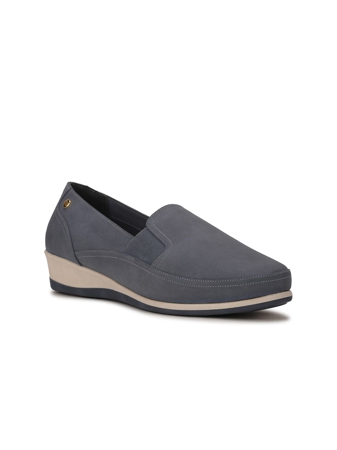 Bata Women Grey Slip-On Shoes Price in India