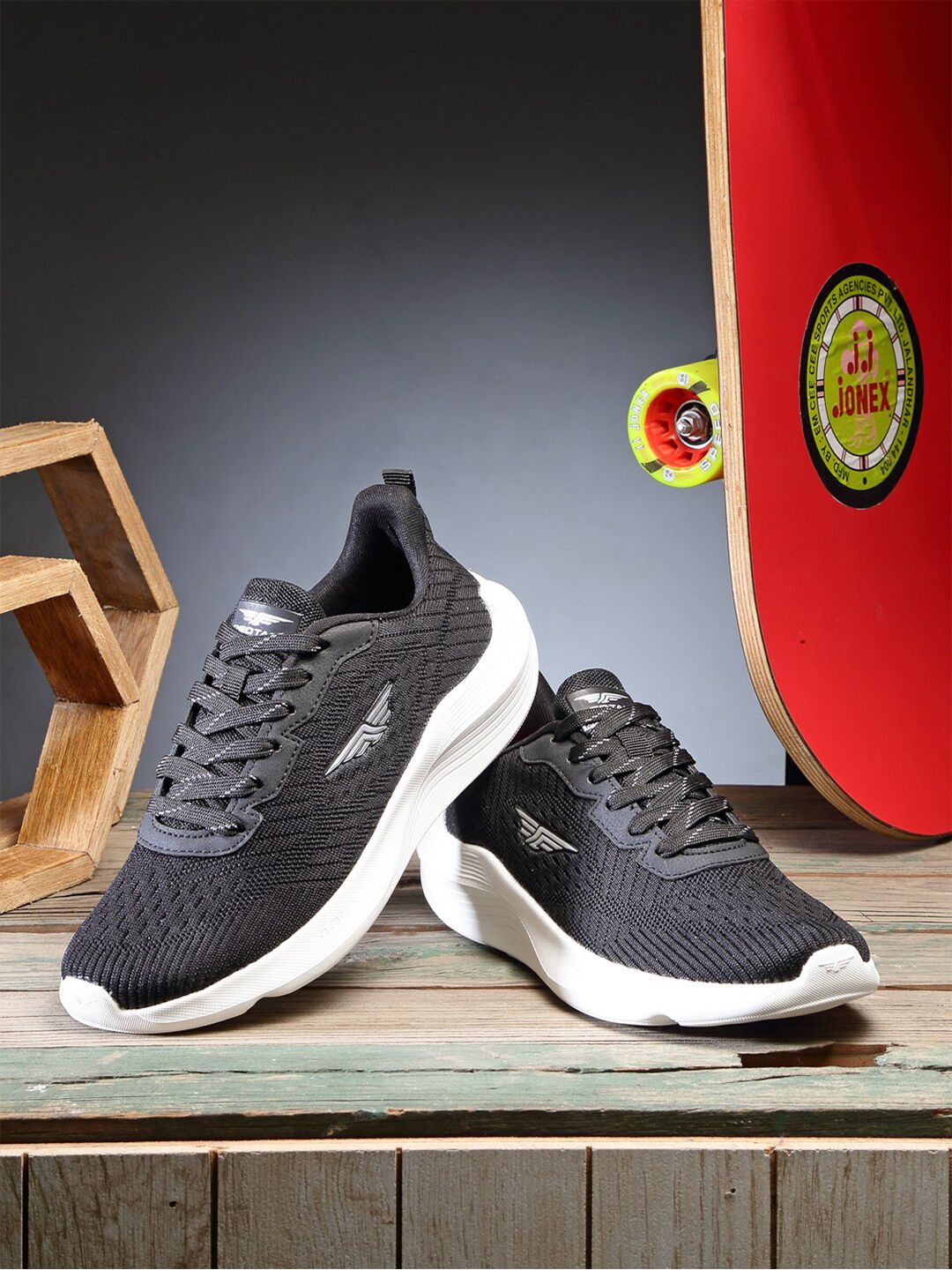 Red Tape Women Black & White Walking Shoes Price in India