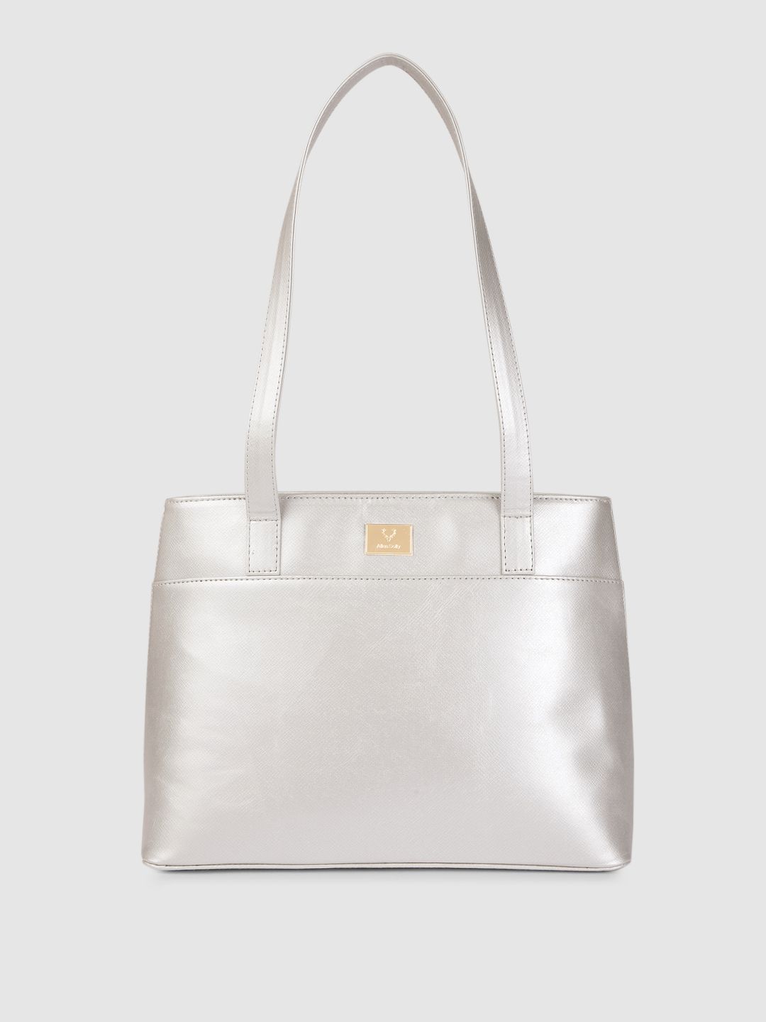 Allen Solly Silver-Toned Solid Shoulder Bag Price in India