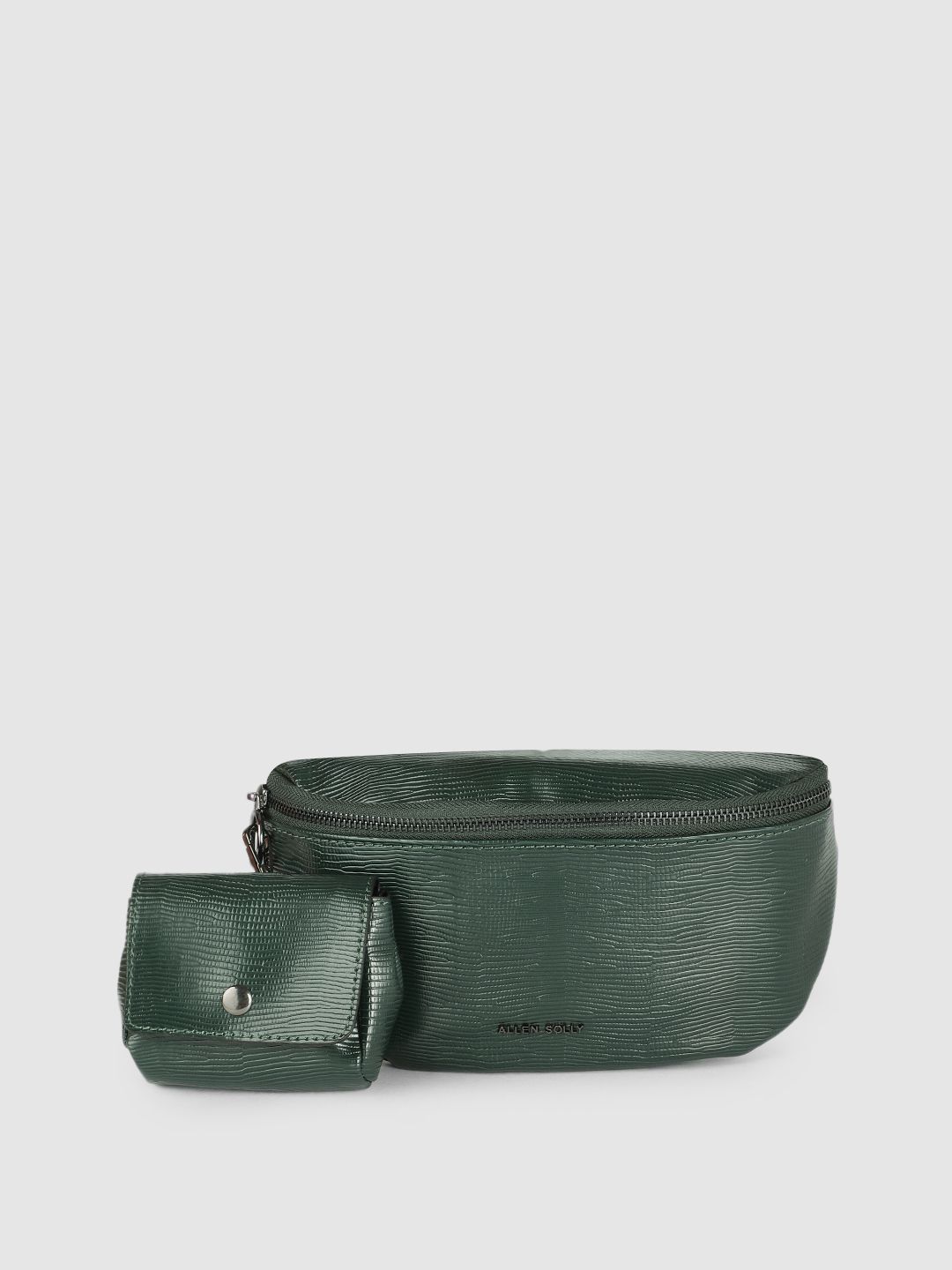 Allen Solly Teal Textured PU Structured Sling Bag Price in India