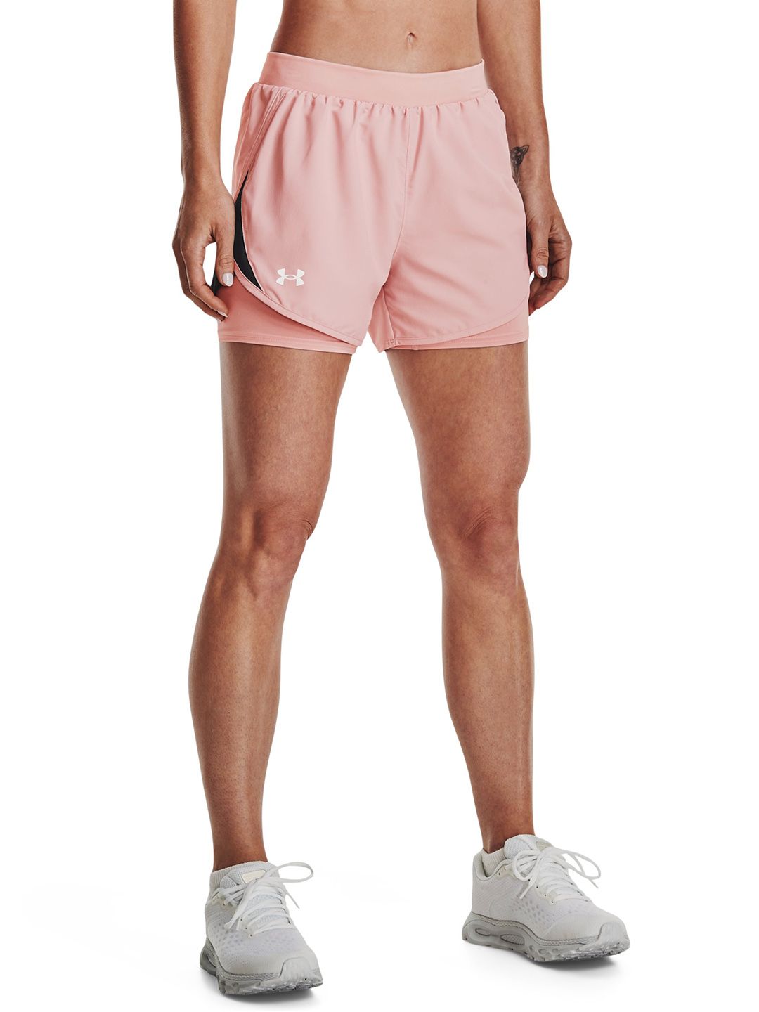 UNDER ARMOUR Women Pink Streamlined Fit Running Sports Fly By 2.0 2N1 Short Price in India