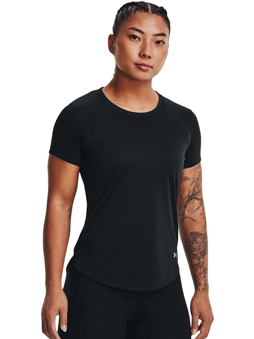 UNDER ARMOUR Women Black UA Speed Stride 2.0 T-shirt Price in India