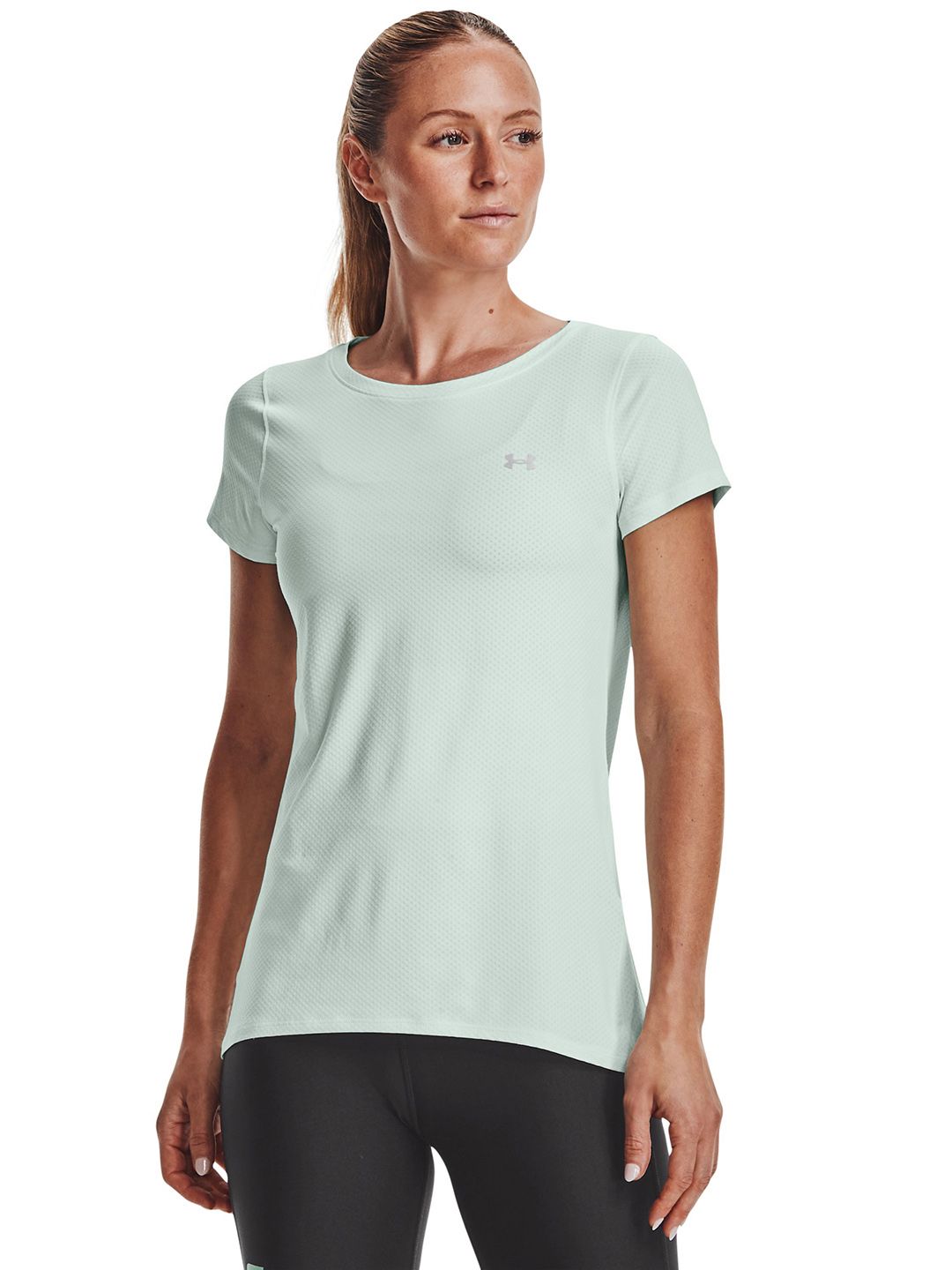 UNDER ARMOUR Women Blue UA HG Armour SS T-shirt Price in India