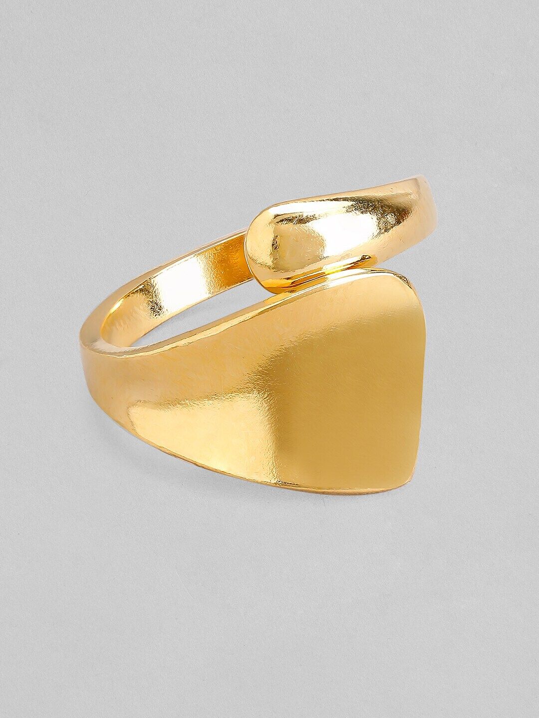 Rubans Voguish Gold-Plated Statement Finger Ring Price in India