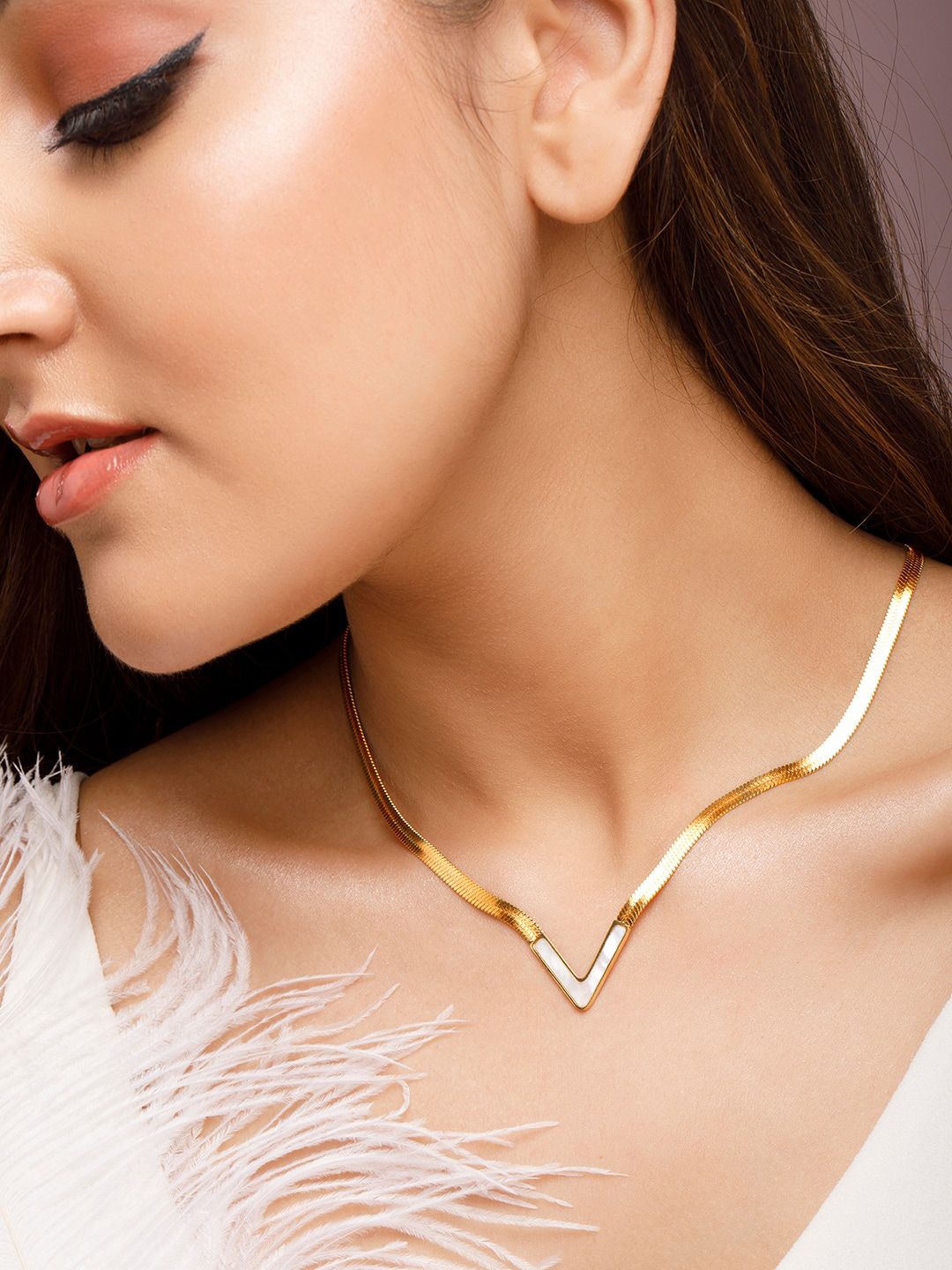 Rubans Voguish 24K Gold-Plated Necklace Price in India
