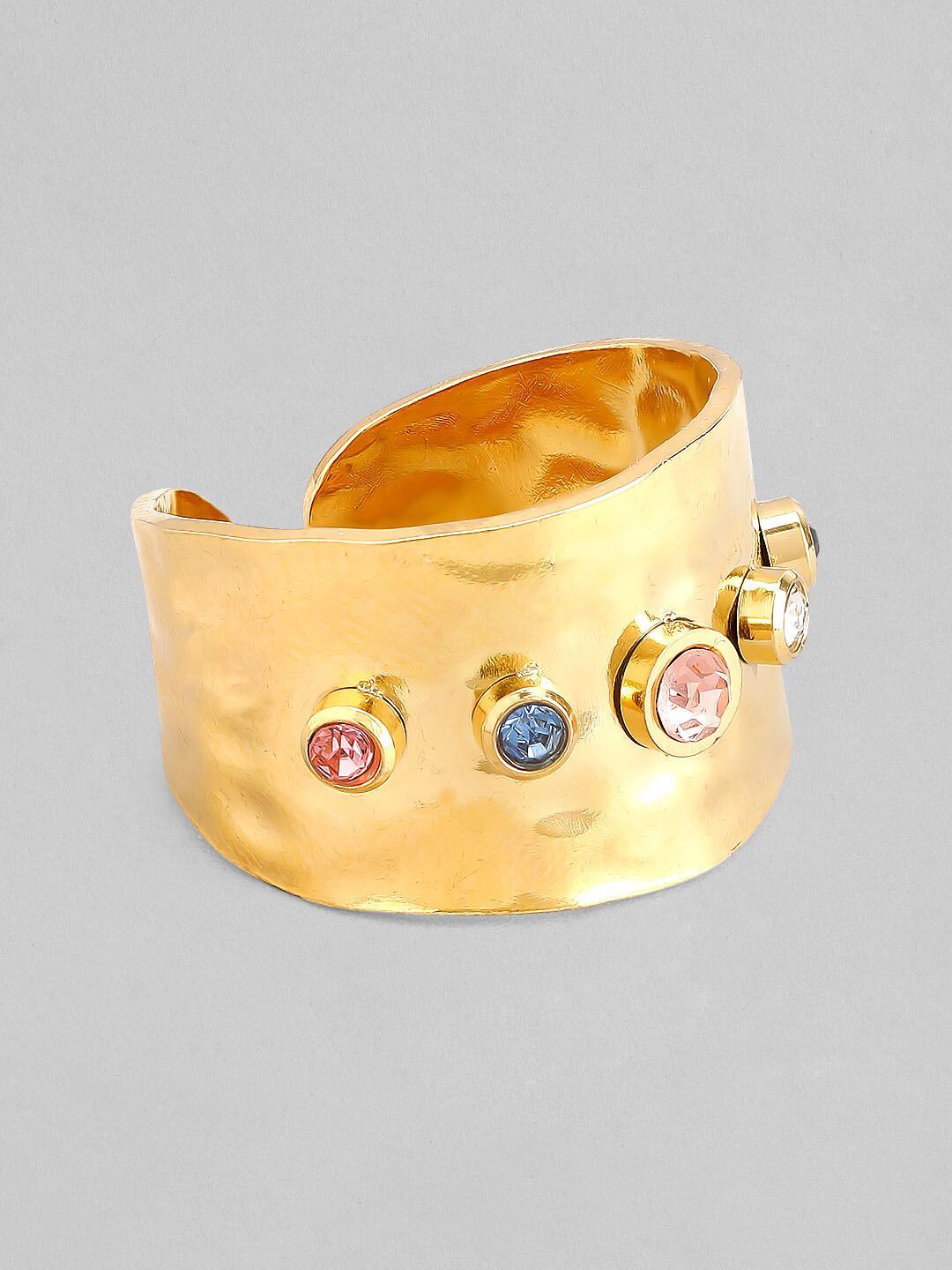 Rubans Voguish Gold-Plated Stone Studded Finger Ring Price in India