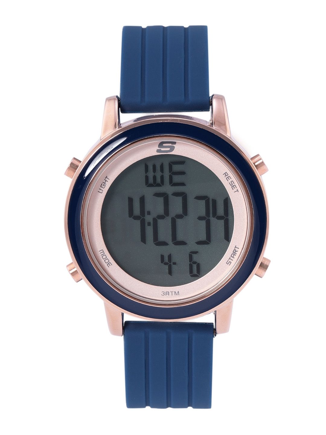 Skechers Women Black Dial & Blue Straps Digital Watch SR6010 Price in India