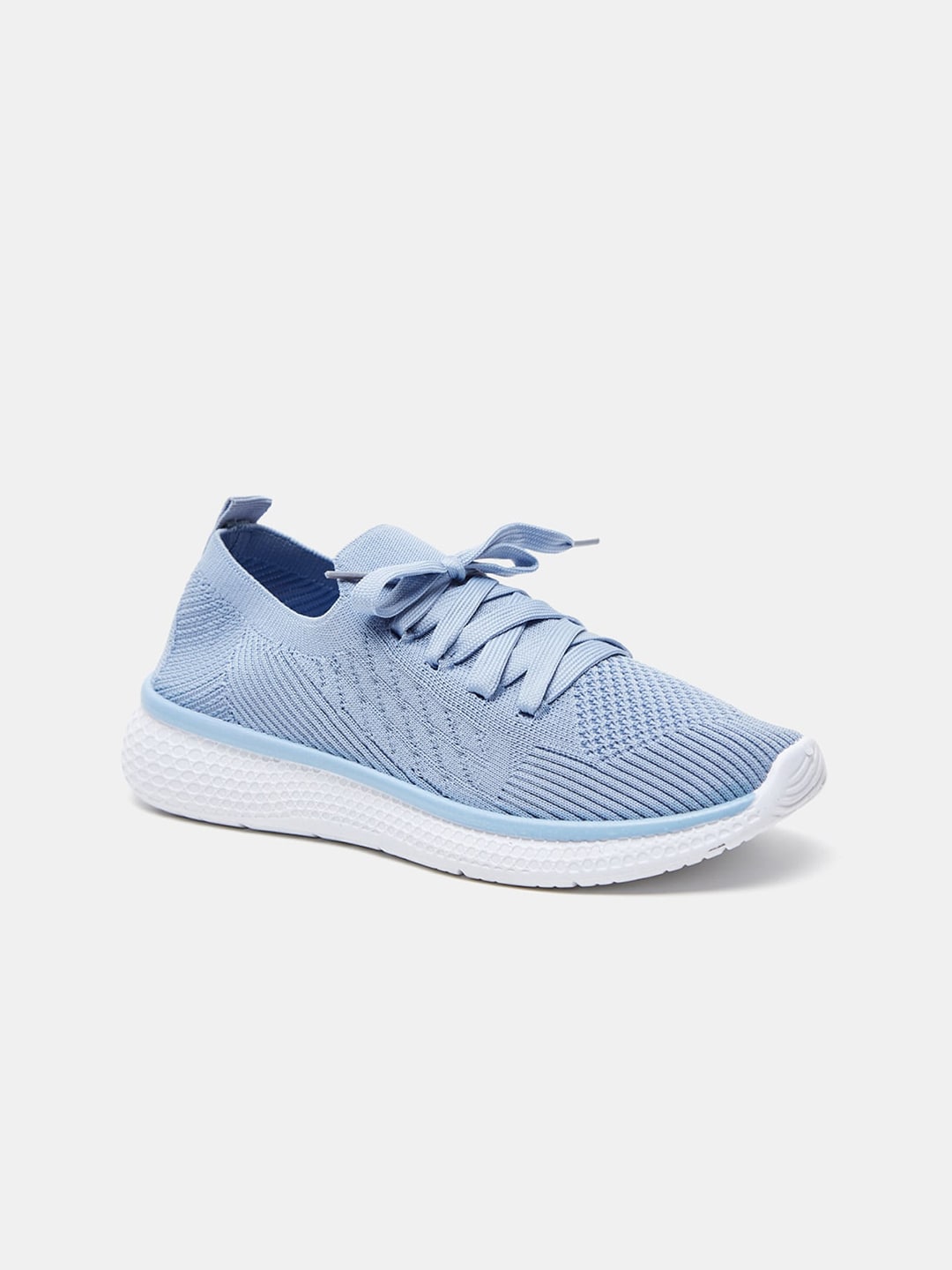 shoexpress Women Blue Textile Running Non-Marking Shoes Price in India
