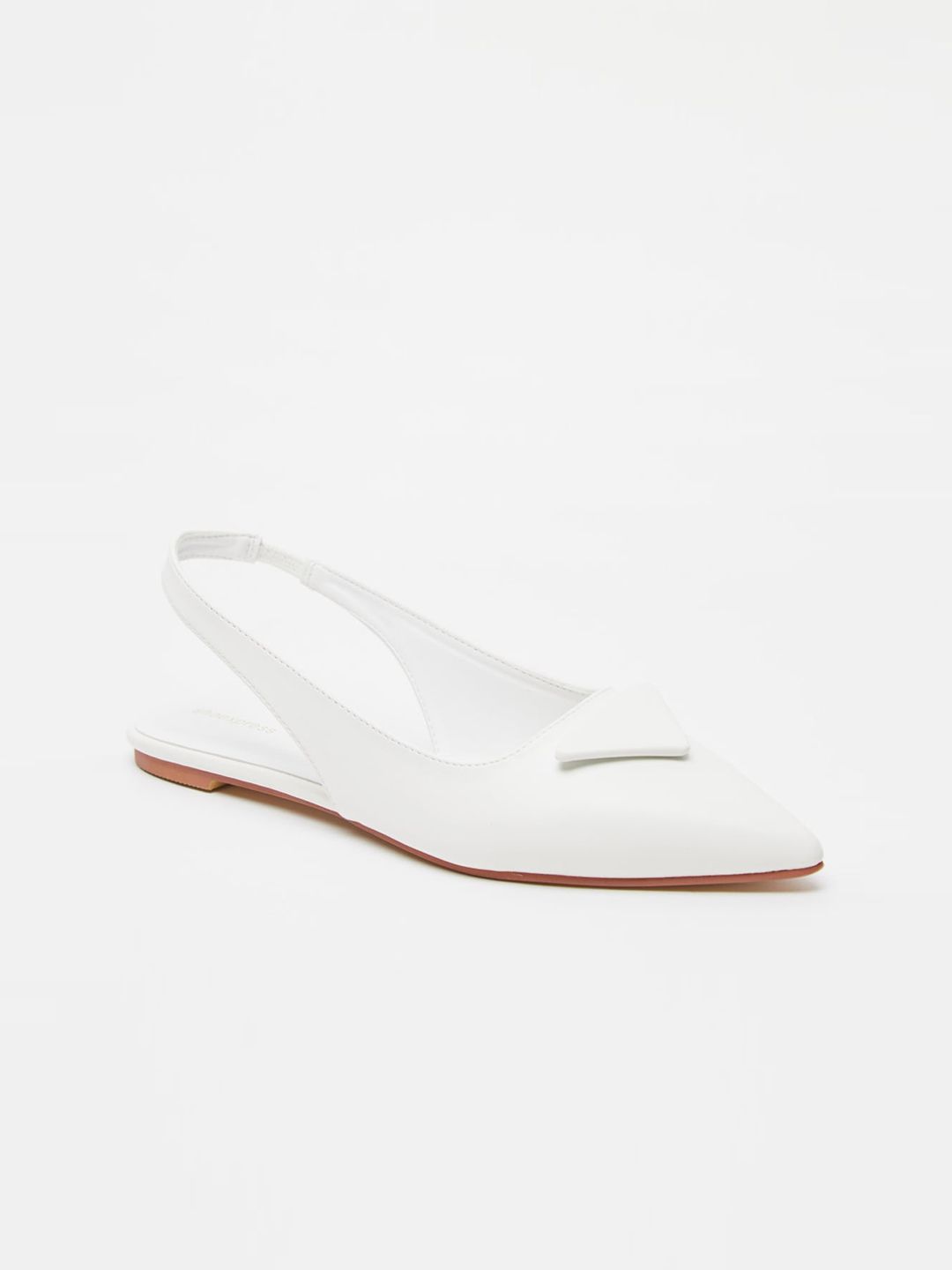shoexpress White PU Kitten Pumps with Bows Price in India