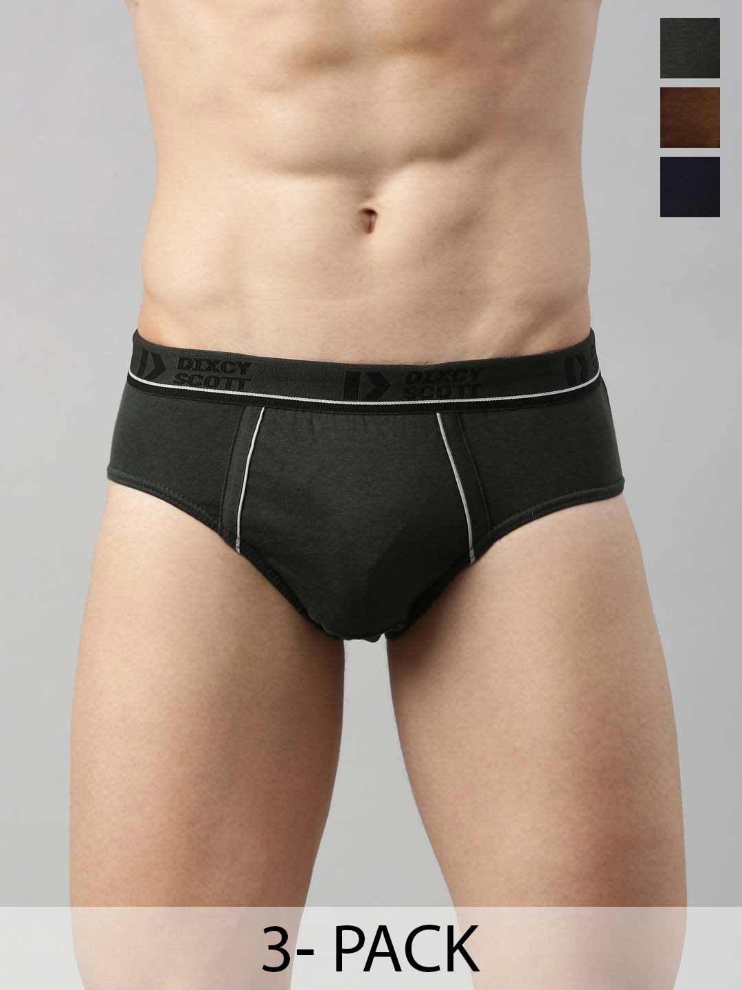 Dixcy Scott Originals Replay Men Pack of 3 Combed Cotton Breathable Sweat Absorbent Briefs