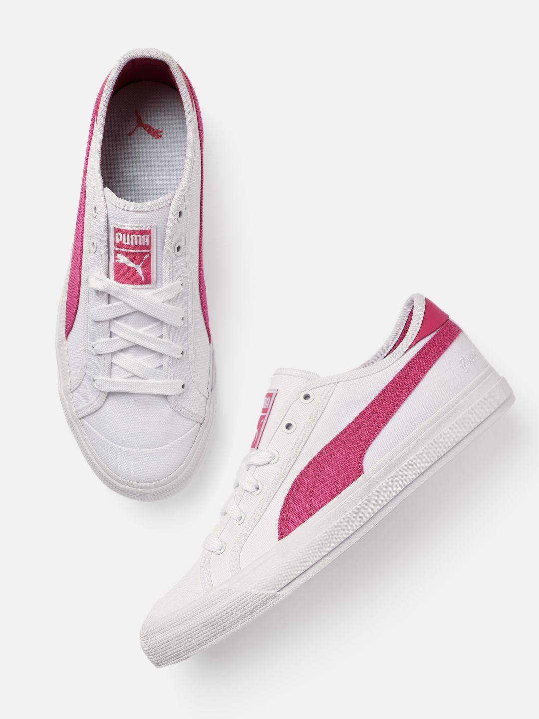 Puma Unisex White Solid Sneakers Price in India