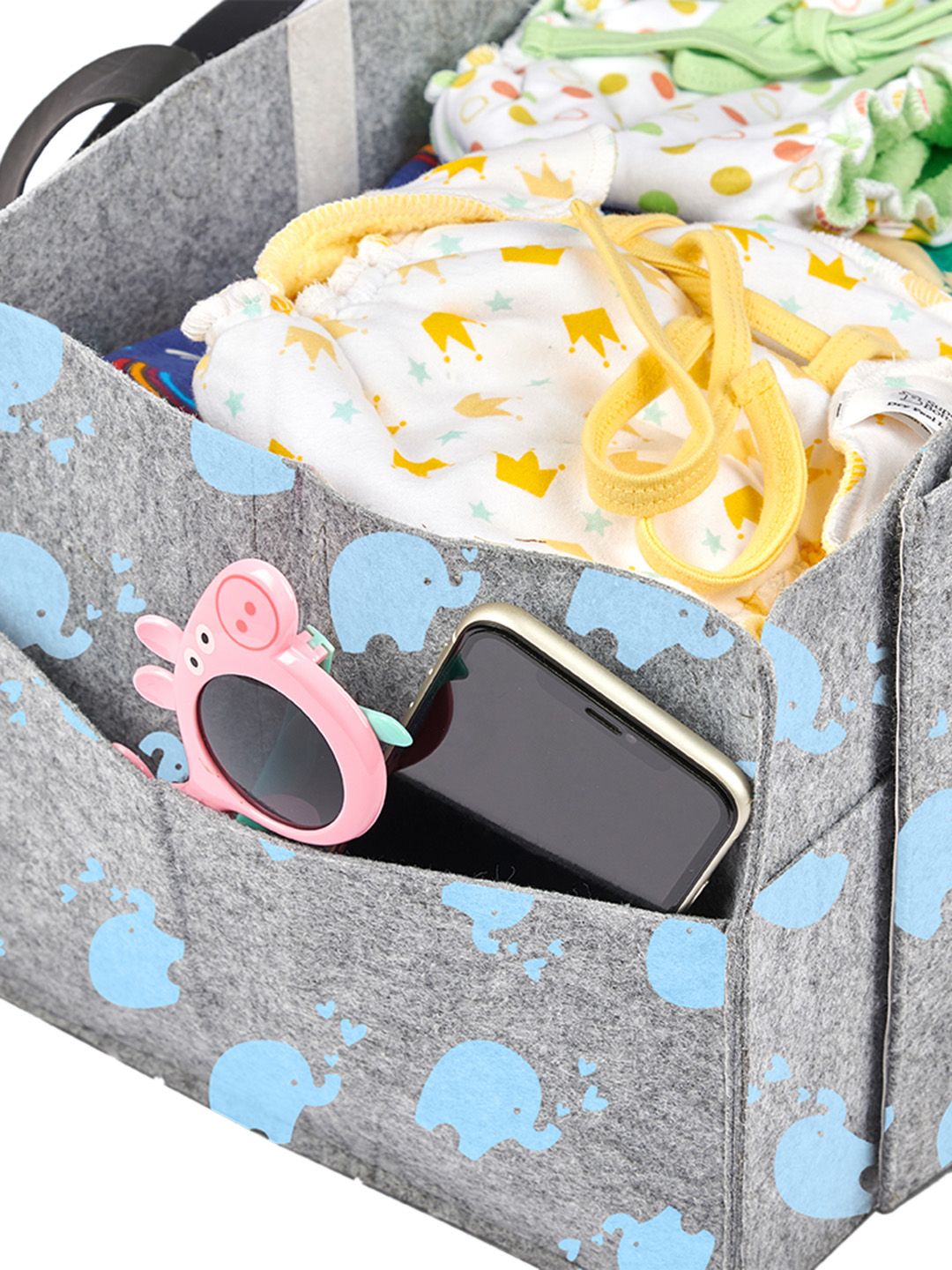 Buy SuperBottoms Grey & Blue Printed Lightweight Sustainable