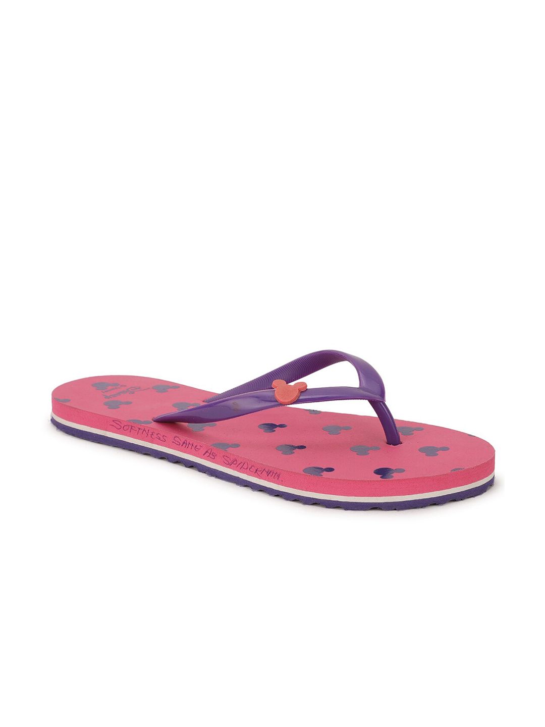 Disney Women Pink & Purple Printed Room Slippers Price in India