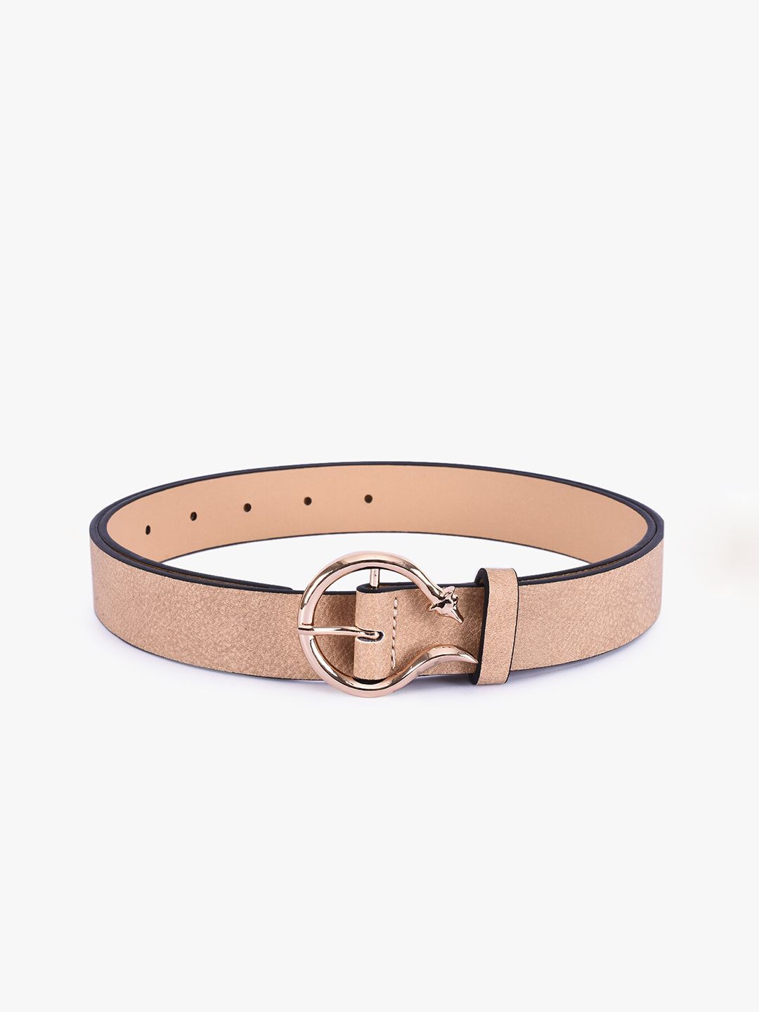 BuckleUp Women Peach-Coloured Buckle-up Belt Price in India