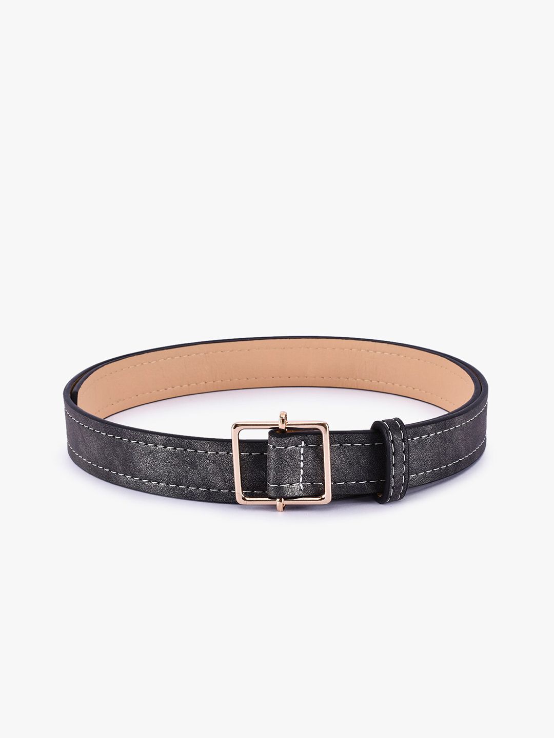 BuckleUp Women Grey Solid Belt Price in India