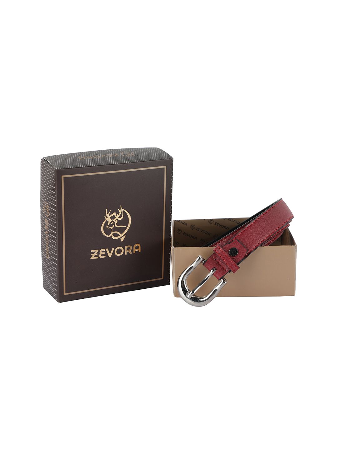 ZEVORA Women Maroon Solid Belt Price in India