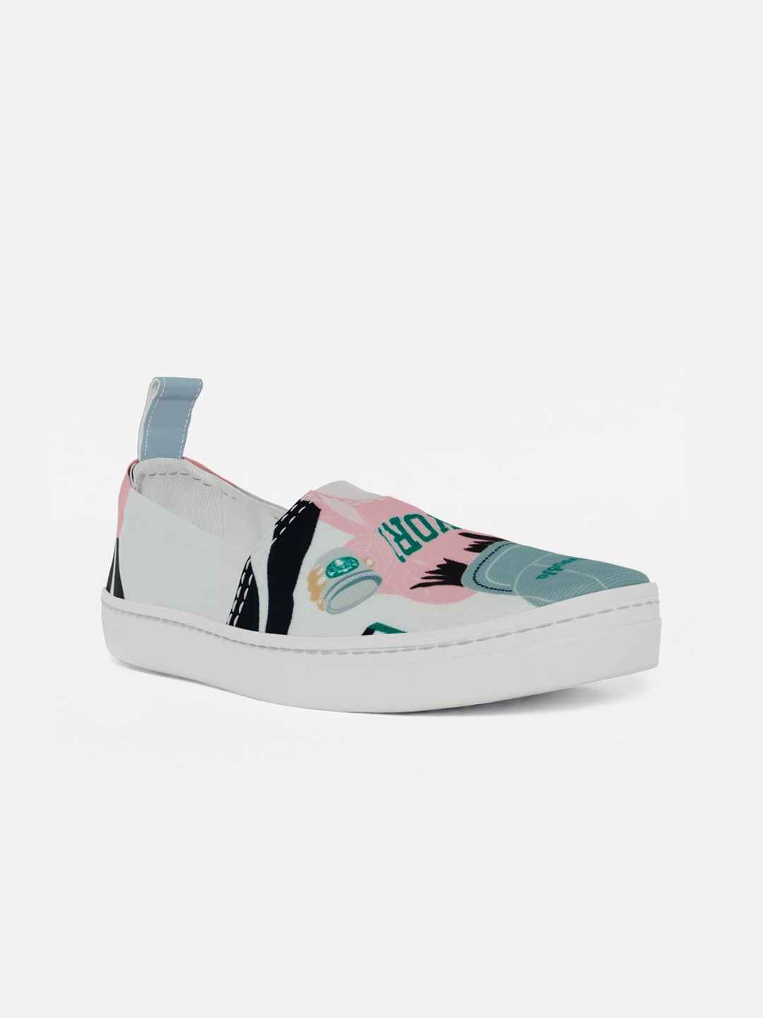 LOKAIT The Sneakers Company Women Pink Printed Slip-On Sneakers Price in India