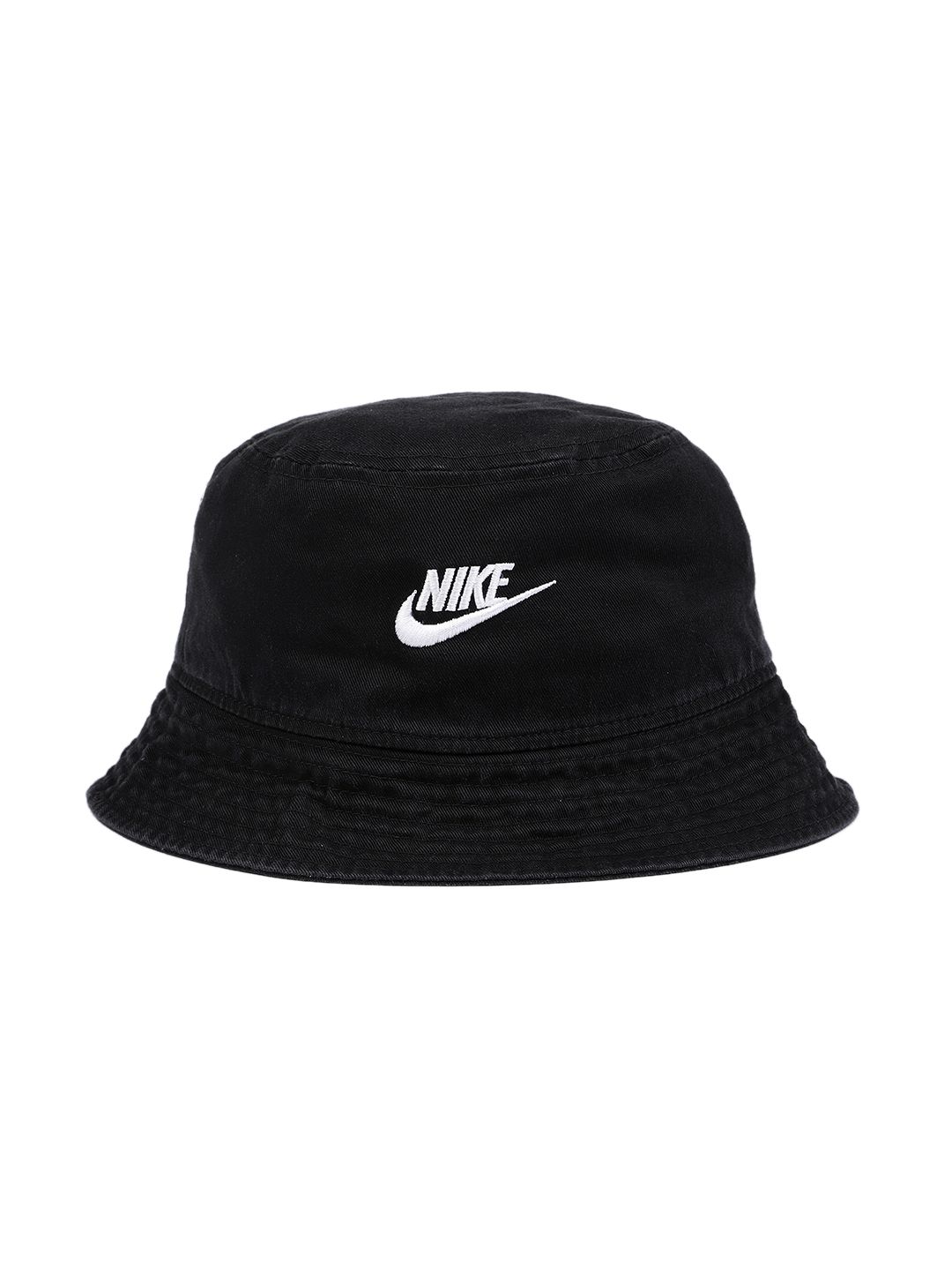 Nike Unisex Black Brand Logo Embroidered Cotton Bucket Hat Price in India