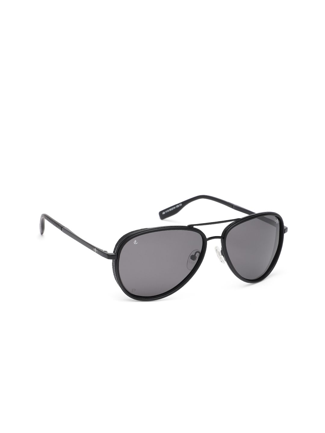 CHARLES LONDON Unisex Grey Lens & Black Aviator Sunglasses AB 1110 C5 60 S Price in India