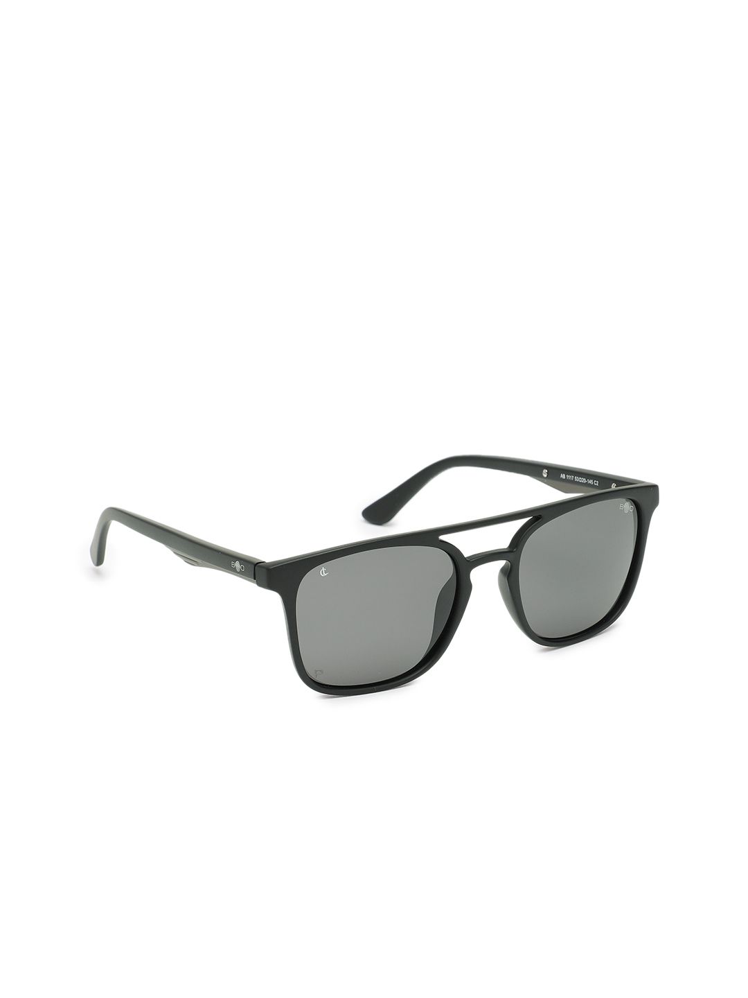 CHARLES LONDON Unisex Grey Lens & Black Aviator Sunglasses AB 1117 C2 53 S Price in India