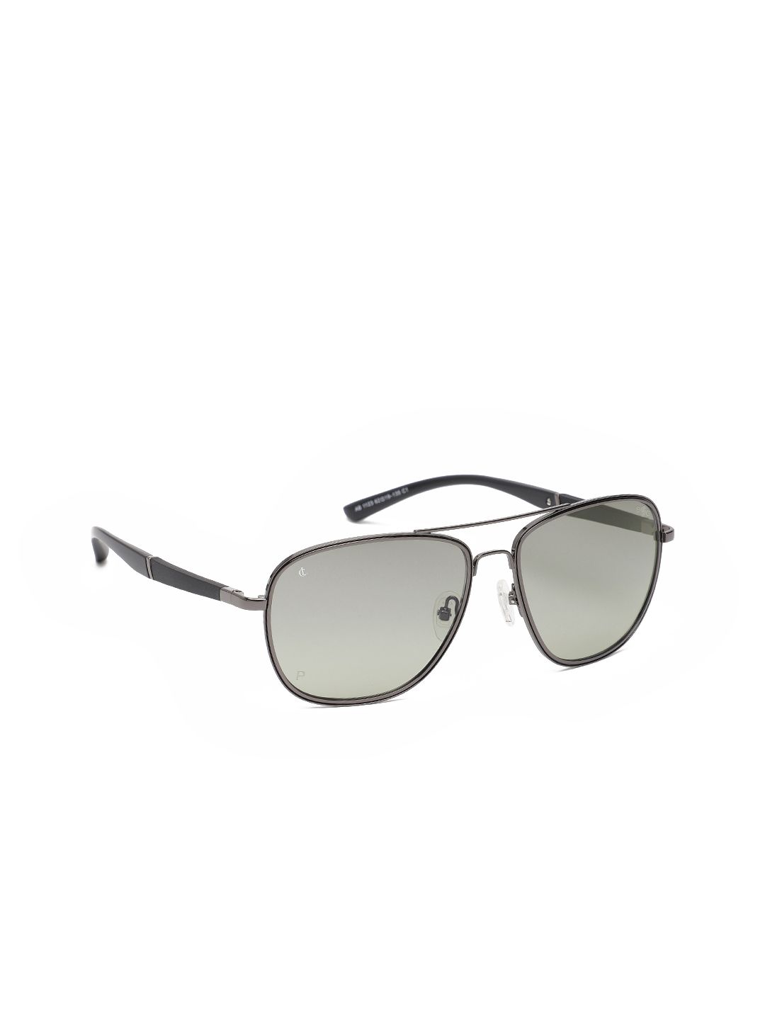 CHARLES LONDON Unisex Grey Lens & Gunmetal-Toned Aviator Sunglasses AB 1123 C1 58 S Price in India