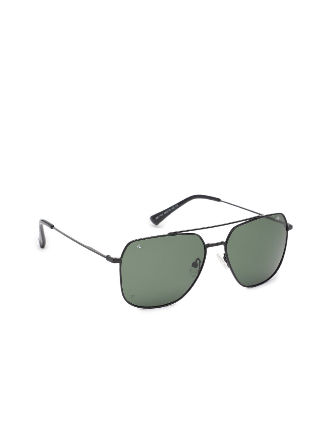 CHARLES LONDON Unisex Green Lens & Black Aviator Sunglasses AB 1103 C3 58 S Price in India