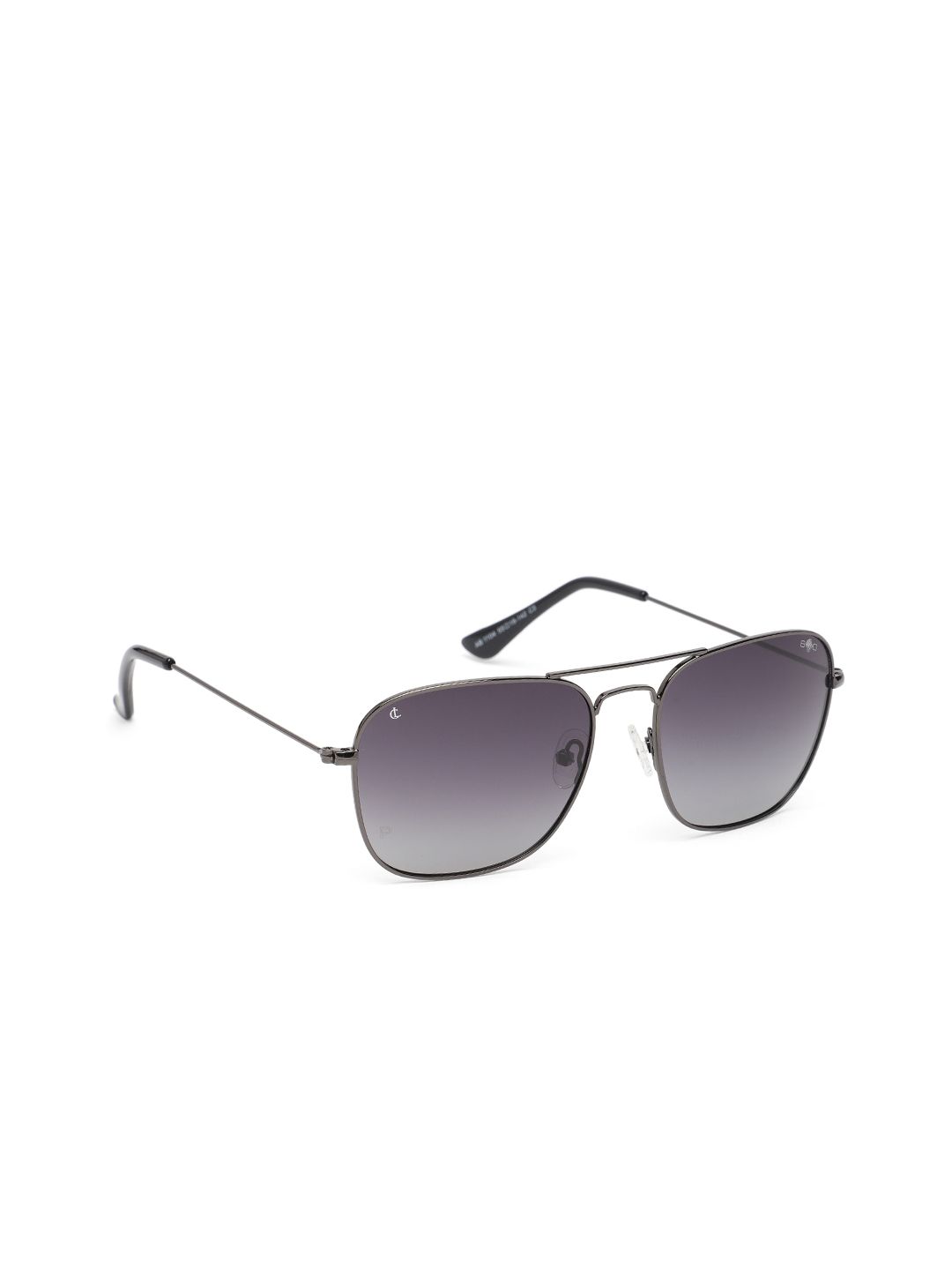 CHARLES LONDON Unisex Grey Lens & Gunmetal-Toned Aviator Sunglasses AB 1104 C3 55 S Price in India