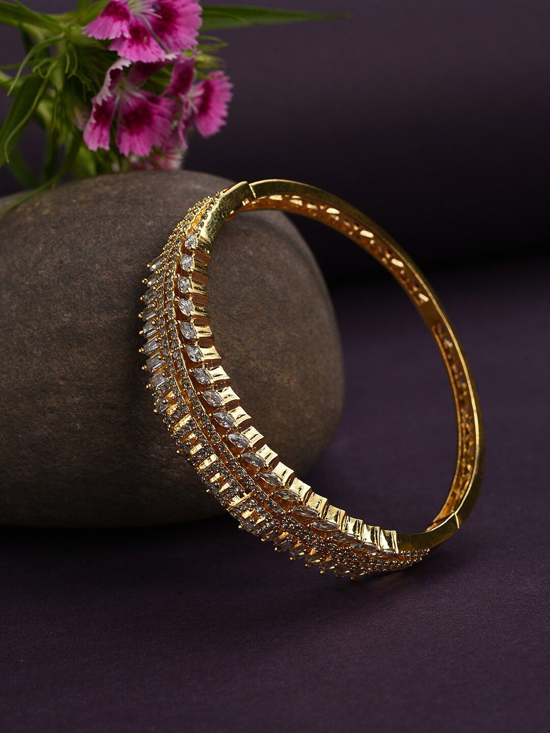 SOHI Women Gold-Plated Bangle-Style Bracelet Price in India