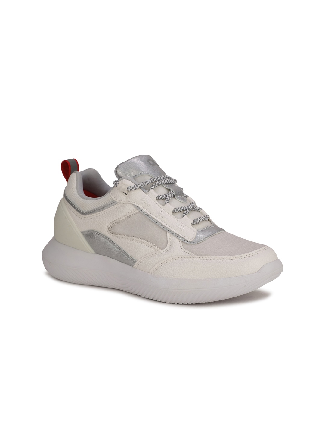 Footin Women White Solid PU Sneakers Price in India