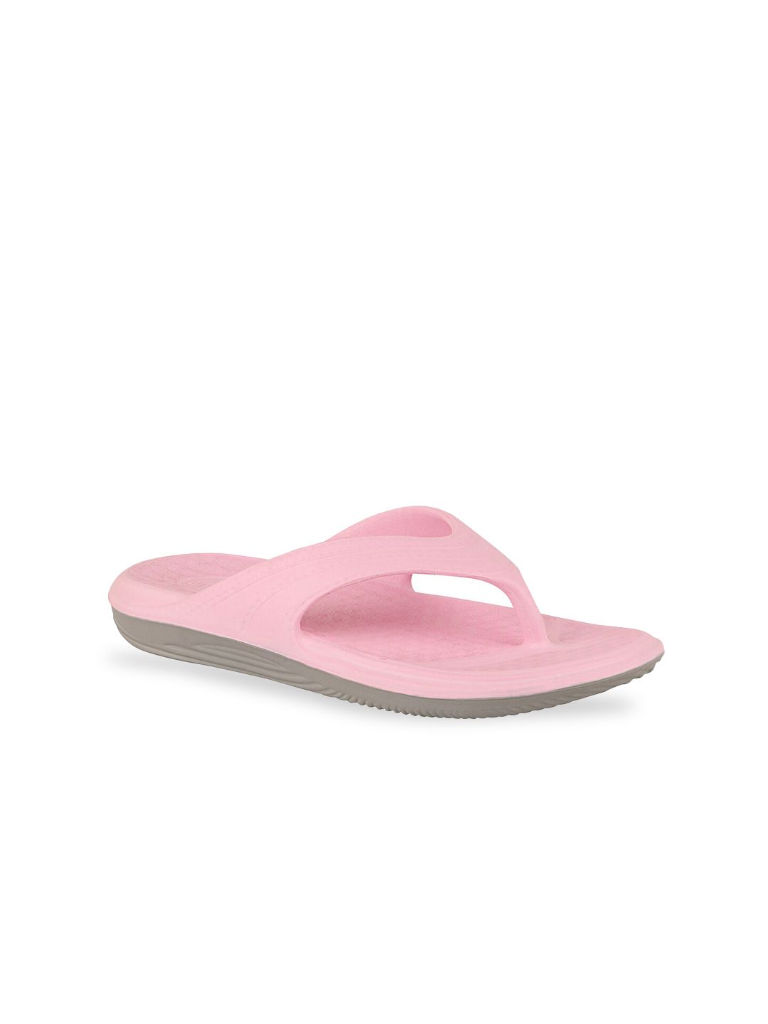 WELCOME Women Pink & Grey Thong Flip-Flops Price in India