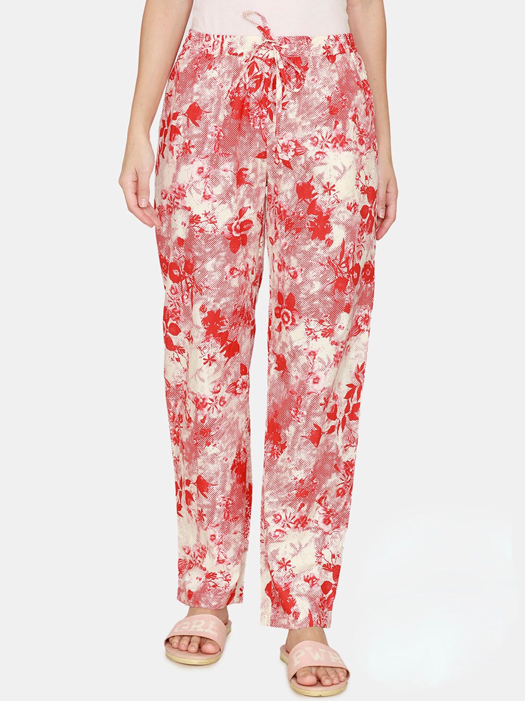 Coucou by Zivame Women Red Printed Pyjamas Price in India