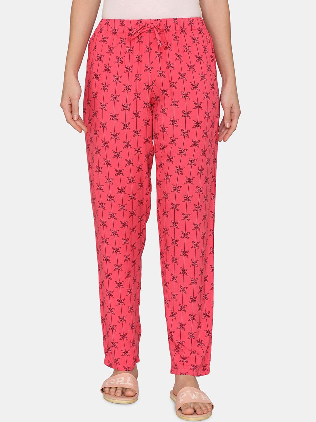 Coucou by Zivame Women Pink Woven Pyjama Price in India