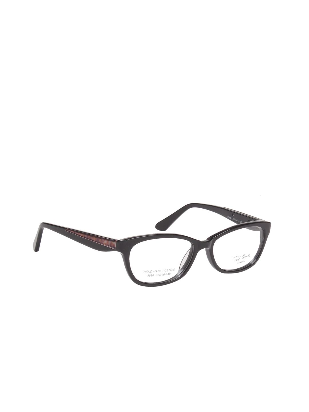 Ted Smith Women Black Full Rim Cateye Frames TSF8586_C1 Price in India