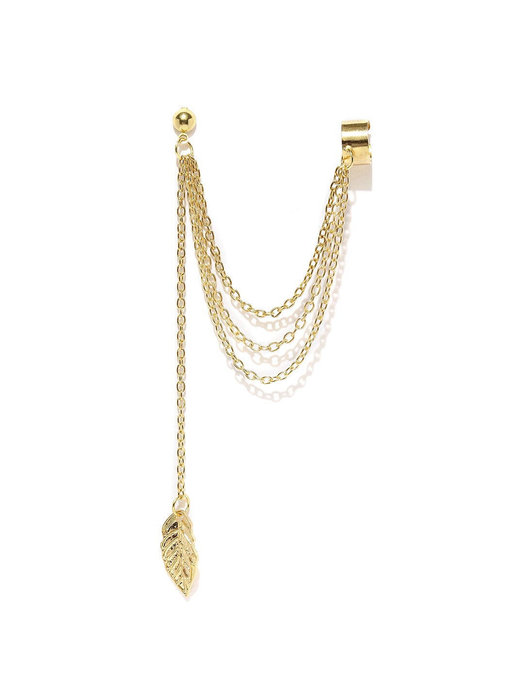 OOMPH Gold-Toned Chain Ear Cuff Price in India